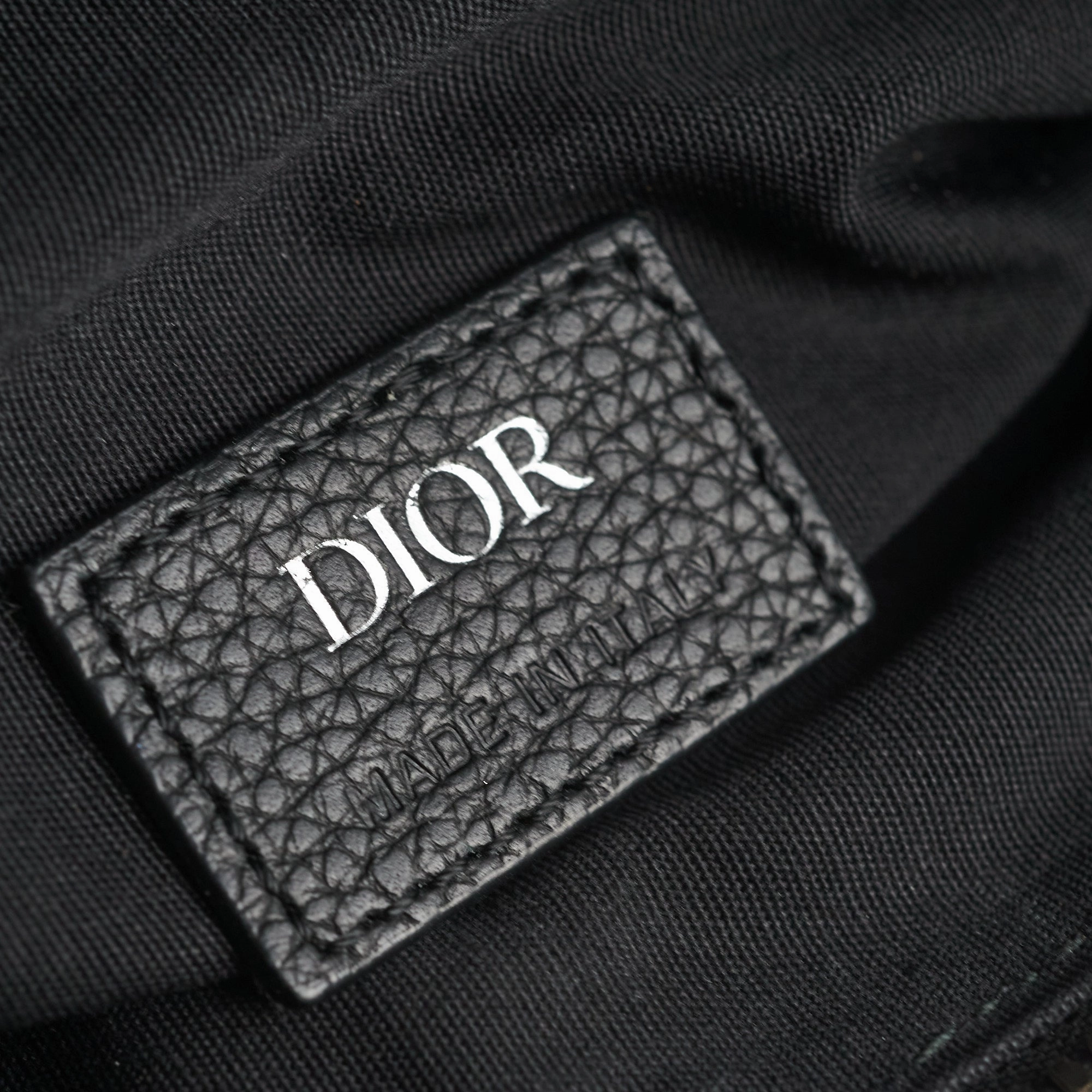 Dior Saddle Bag Beige and Black Oblique Jacquard