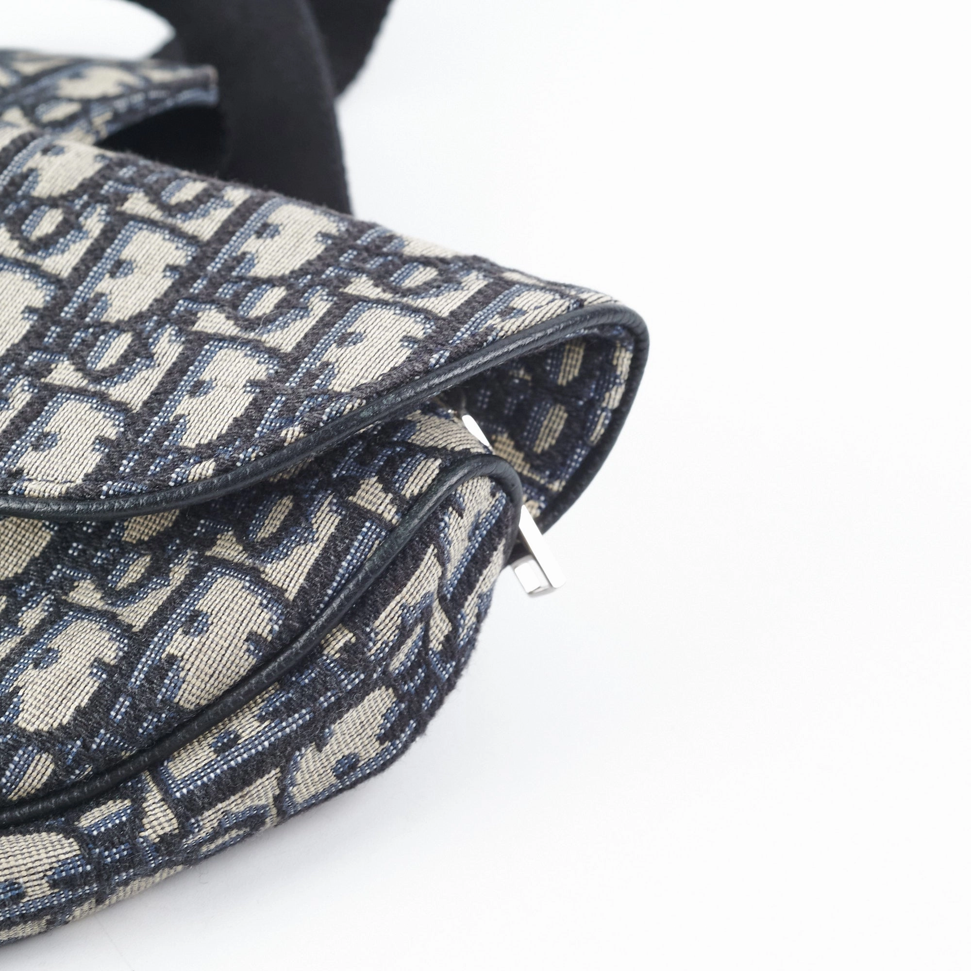 Dior Saddle Bag Beige and Black Oblique Jacquard
