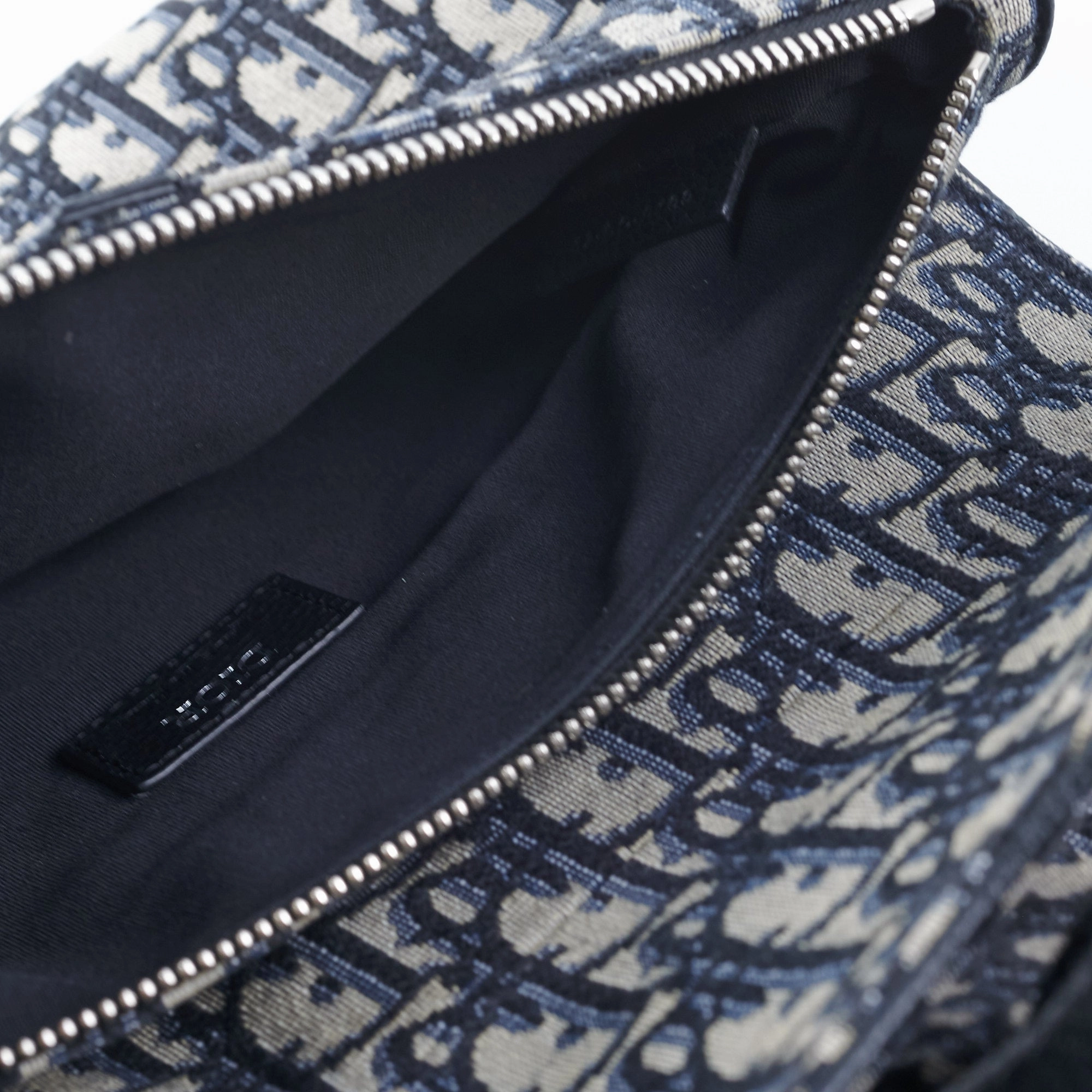 Dior Saddle Bag Beige and Black Oblique Jacquard