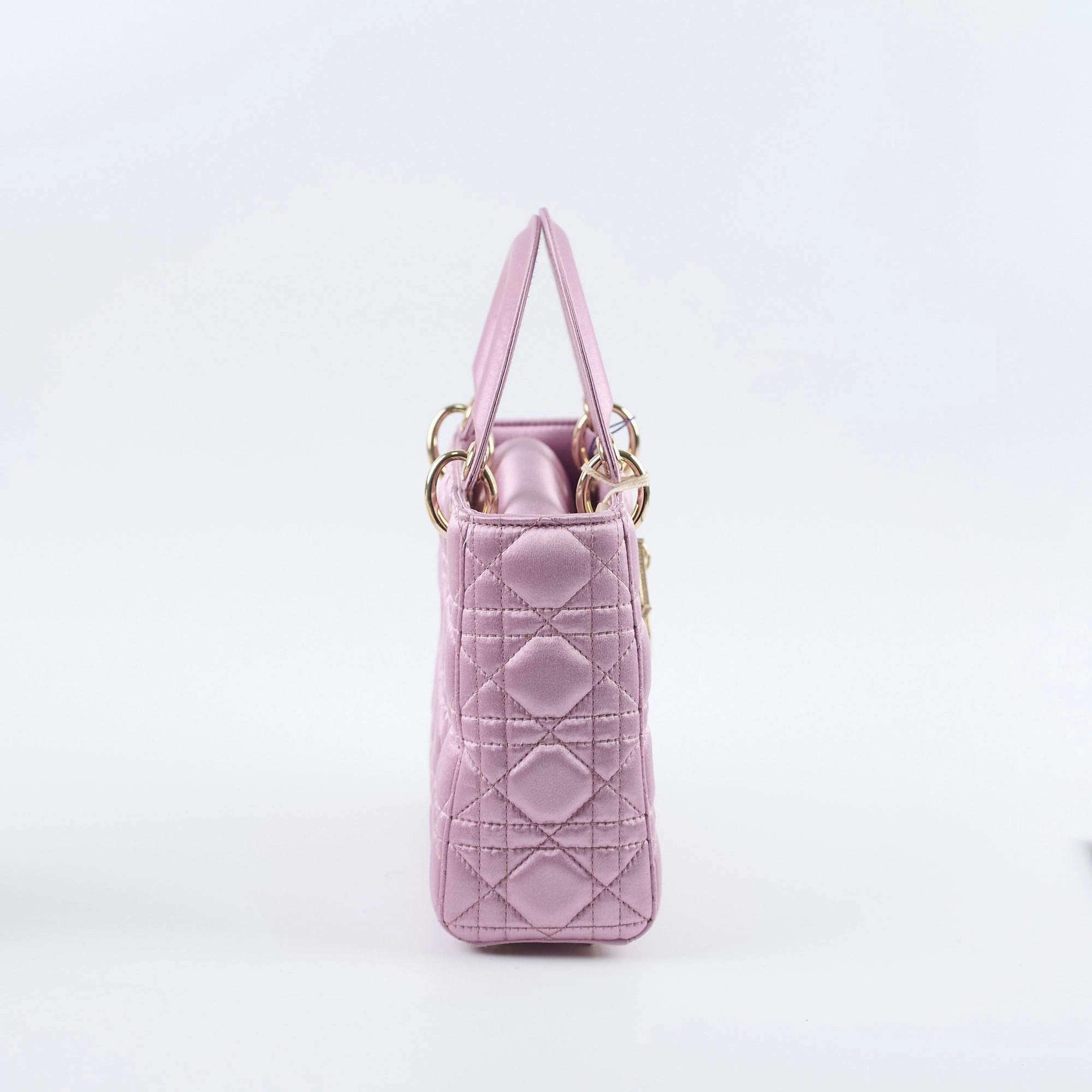 Dior Small Lady Dior Bag Pink Silk Crystals