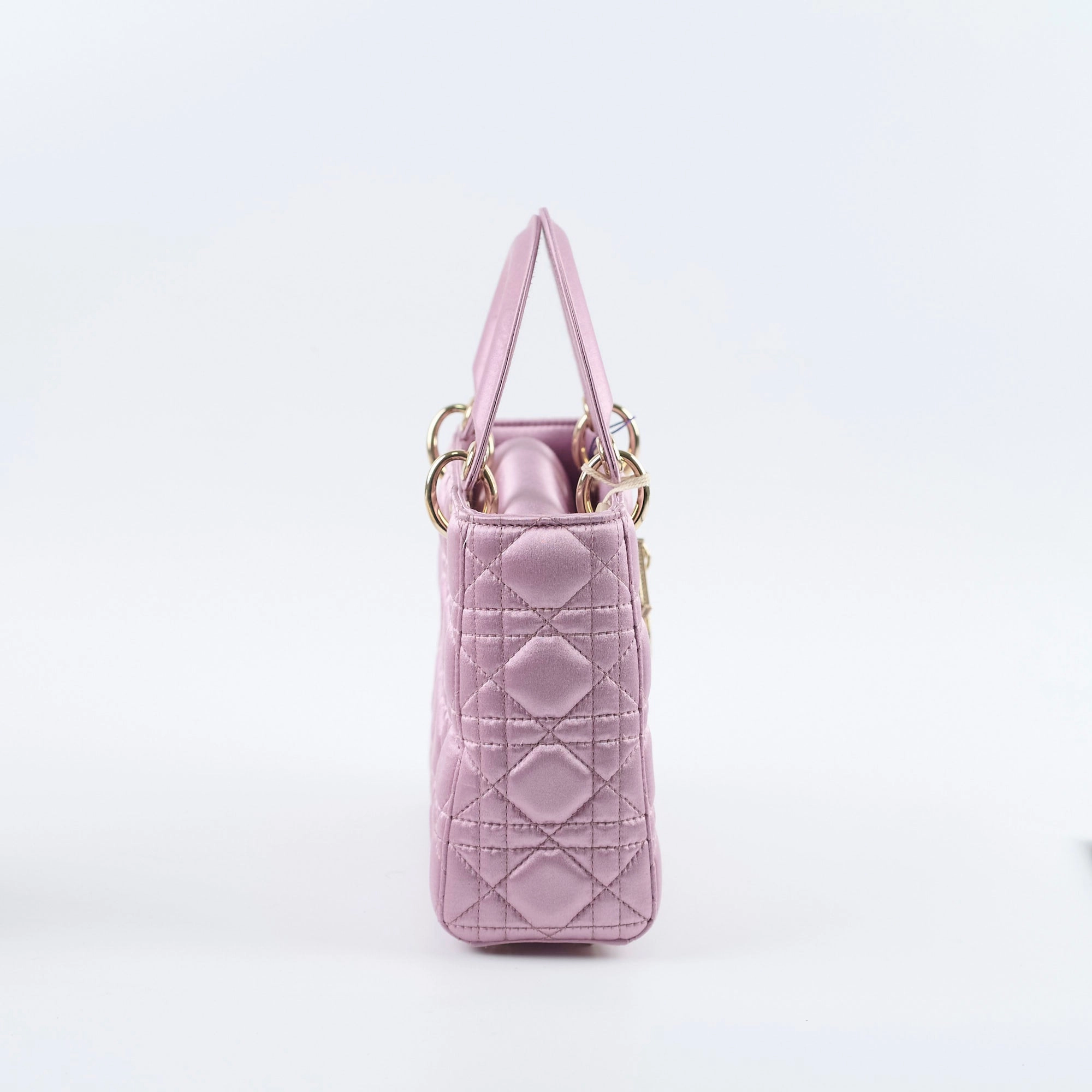 Dior Small Lady Dior Bag Pink Silk Crystals