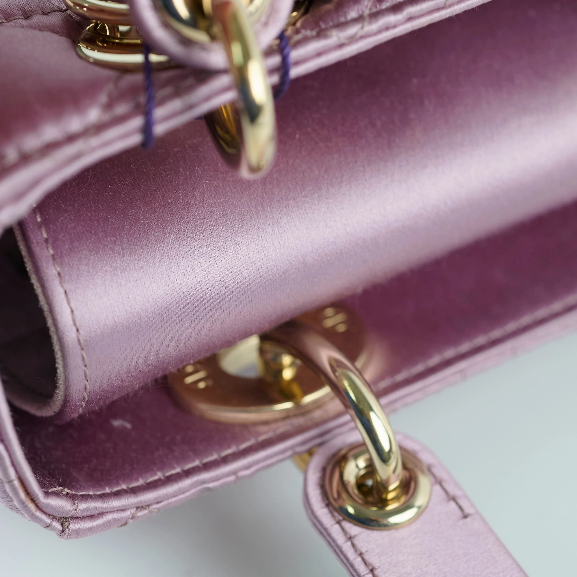 Dior Small Lady Dior Bag Pink Silk Crystals