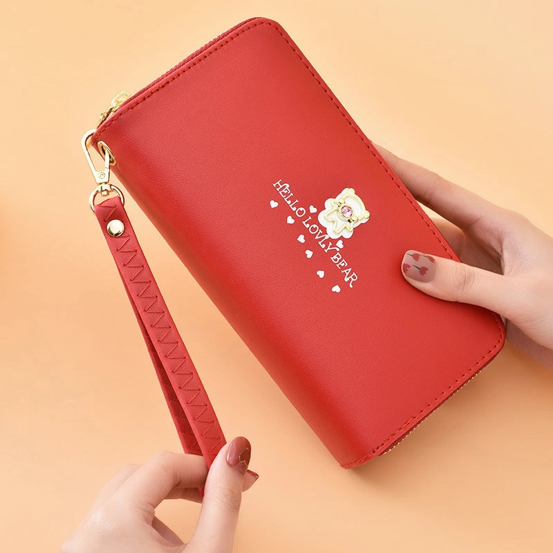 Double zipper large capacity mobile phone bag