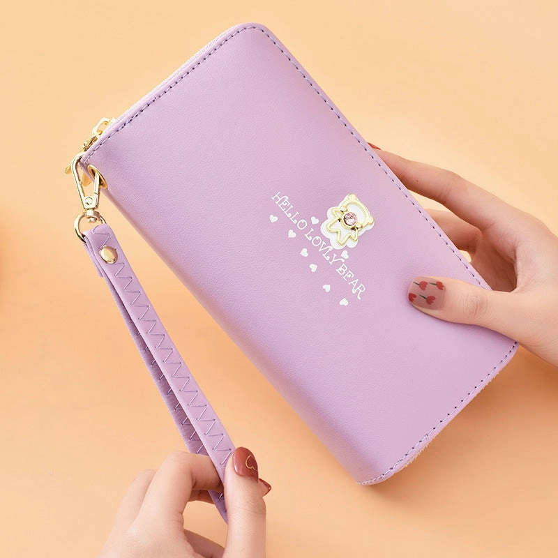 Double zipper large capacity mobile phone bag