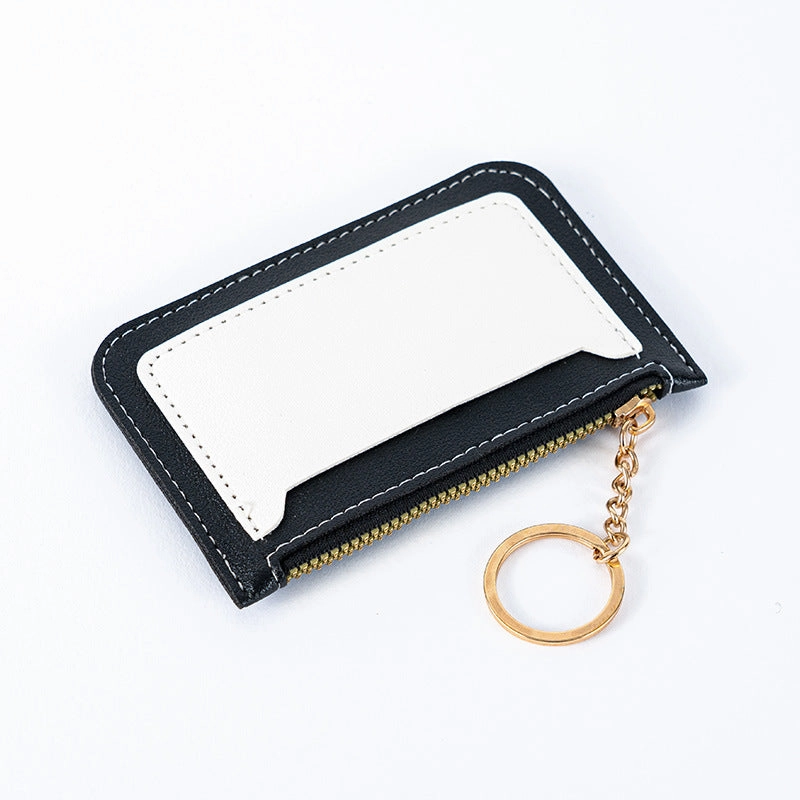 Easy to carry contrasting color pu change purse