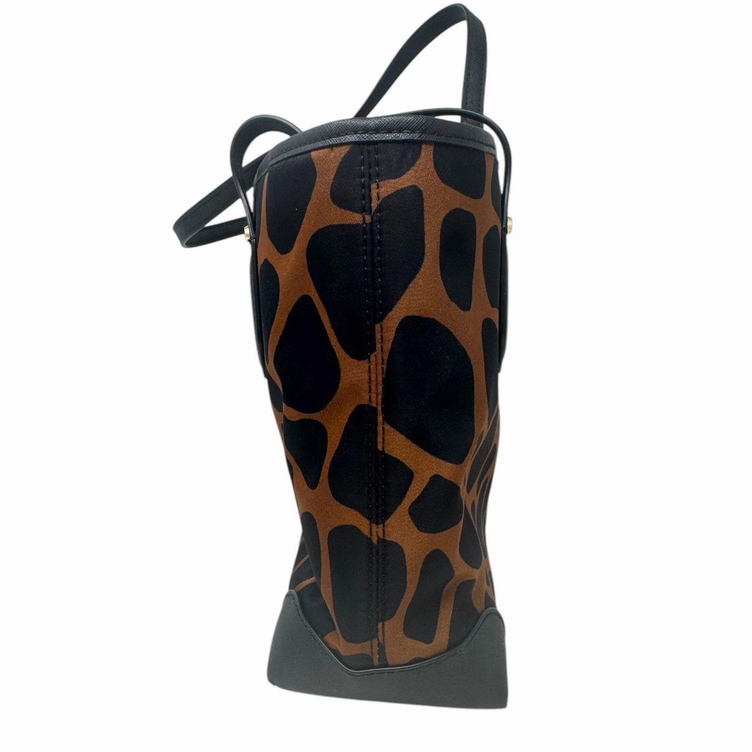 Eva Small Top Zip Tote Designer By Michael Kors Giraffe Print Nylon, Size: Medium