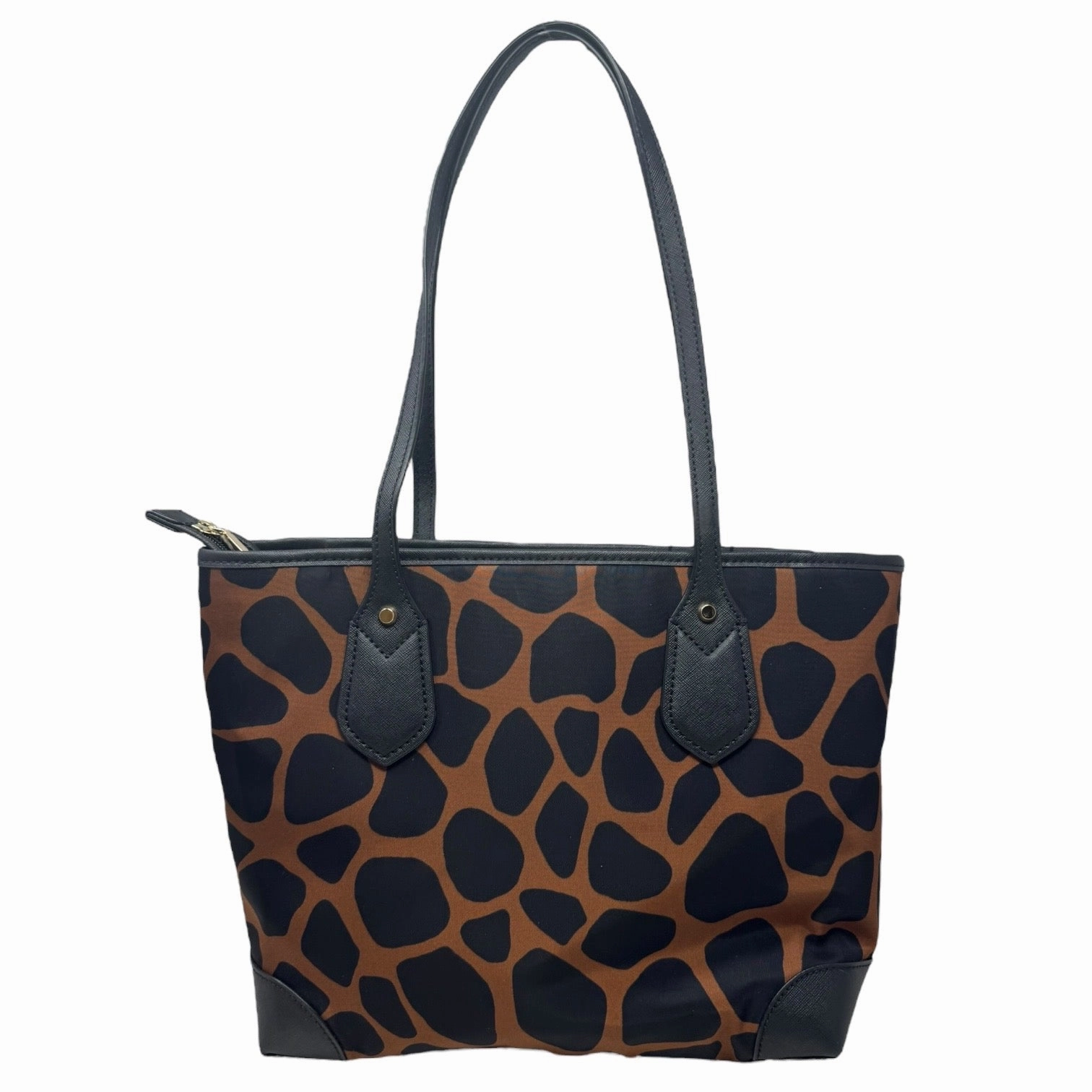Eva Small Top Zip Tote Designer By Michael Kors Giraffe Print Nylon, Size: Medium