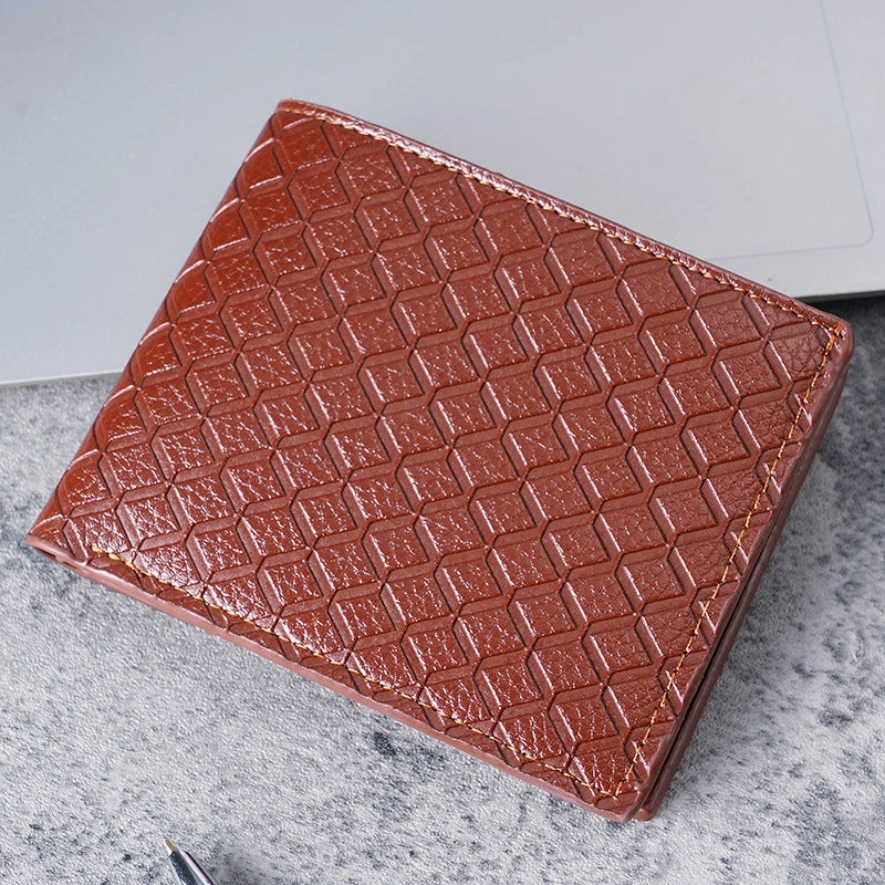 Fashion rhombus multi-card large-capacity wallet