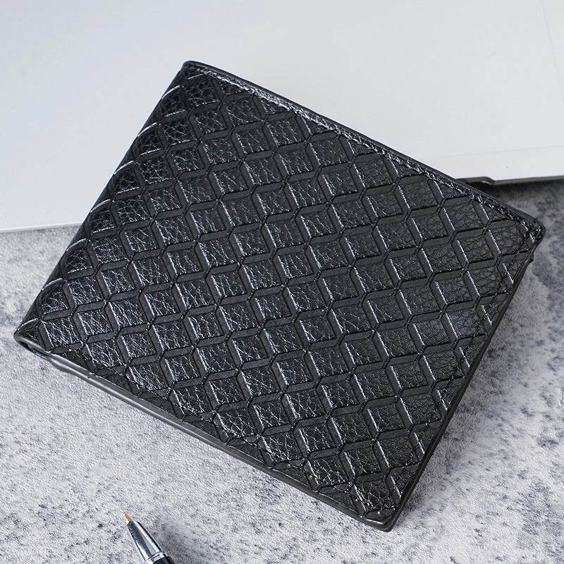 Fashion rhombus multi-card large-capacity wallet