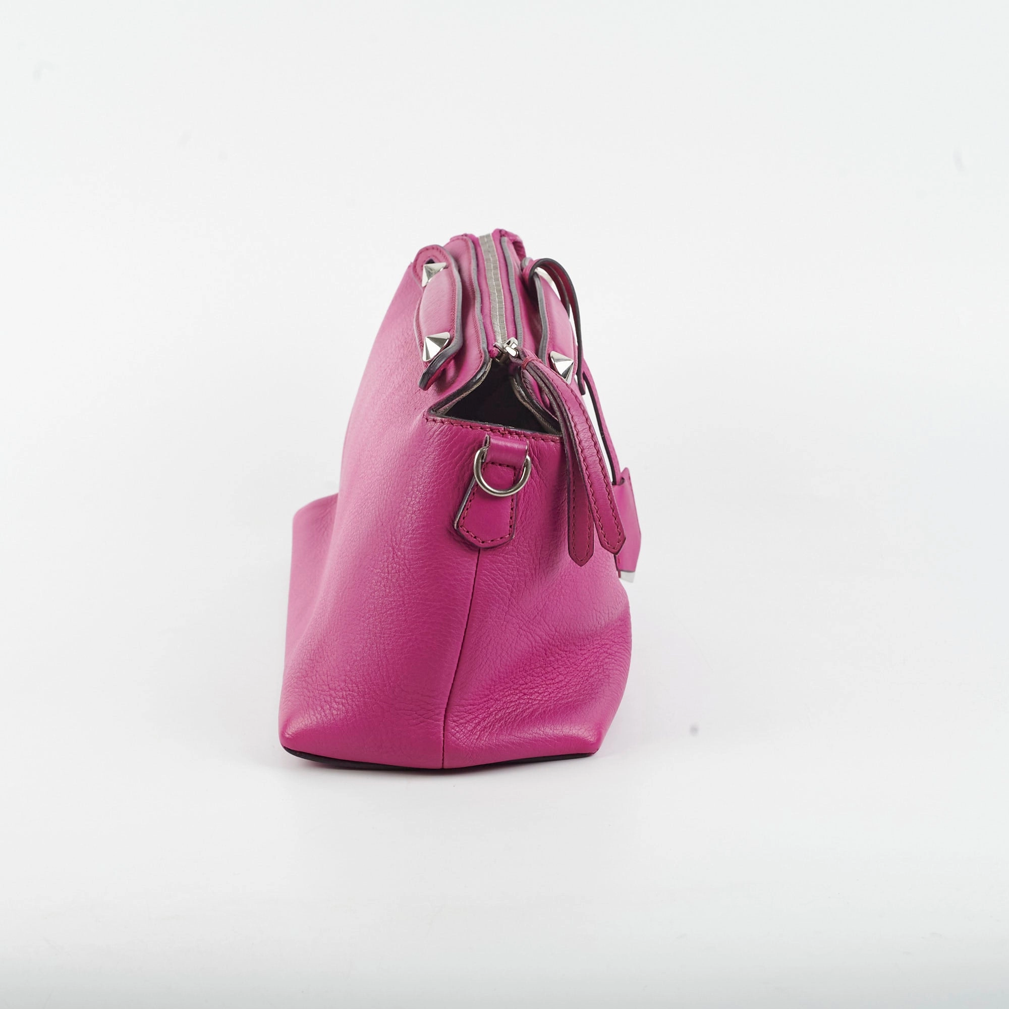 Fendi By The Way Fuchsia Medium Boston Bag