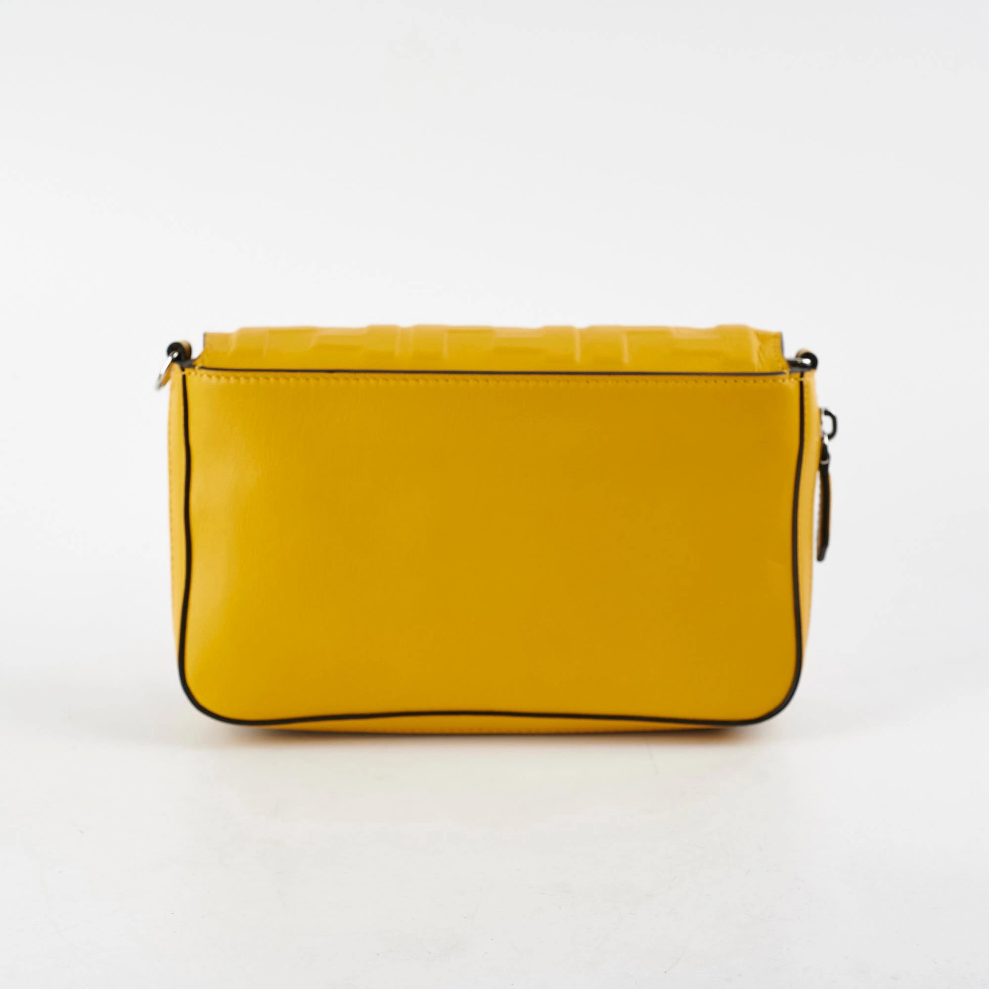 Fendi Expand Nappa FF 1974 Mini Embossed Flap Bag Yellow