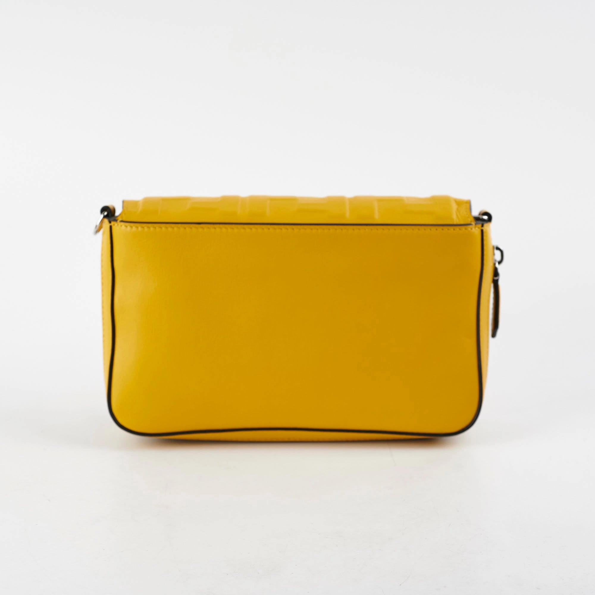 Fendi Expand Nappa FF 1974 Mini Embossed Flap Bag Yellow