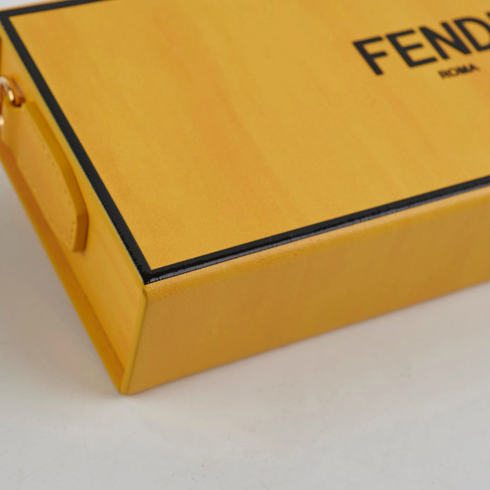 Fendi Horizontal Box Shoulder Bag Yellow