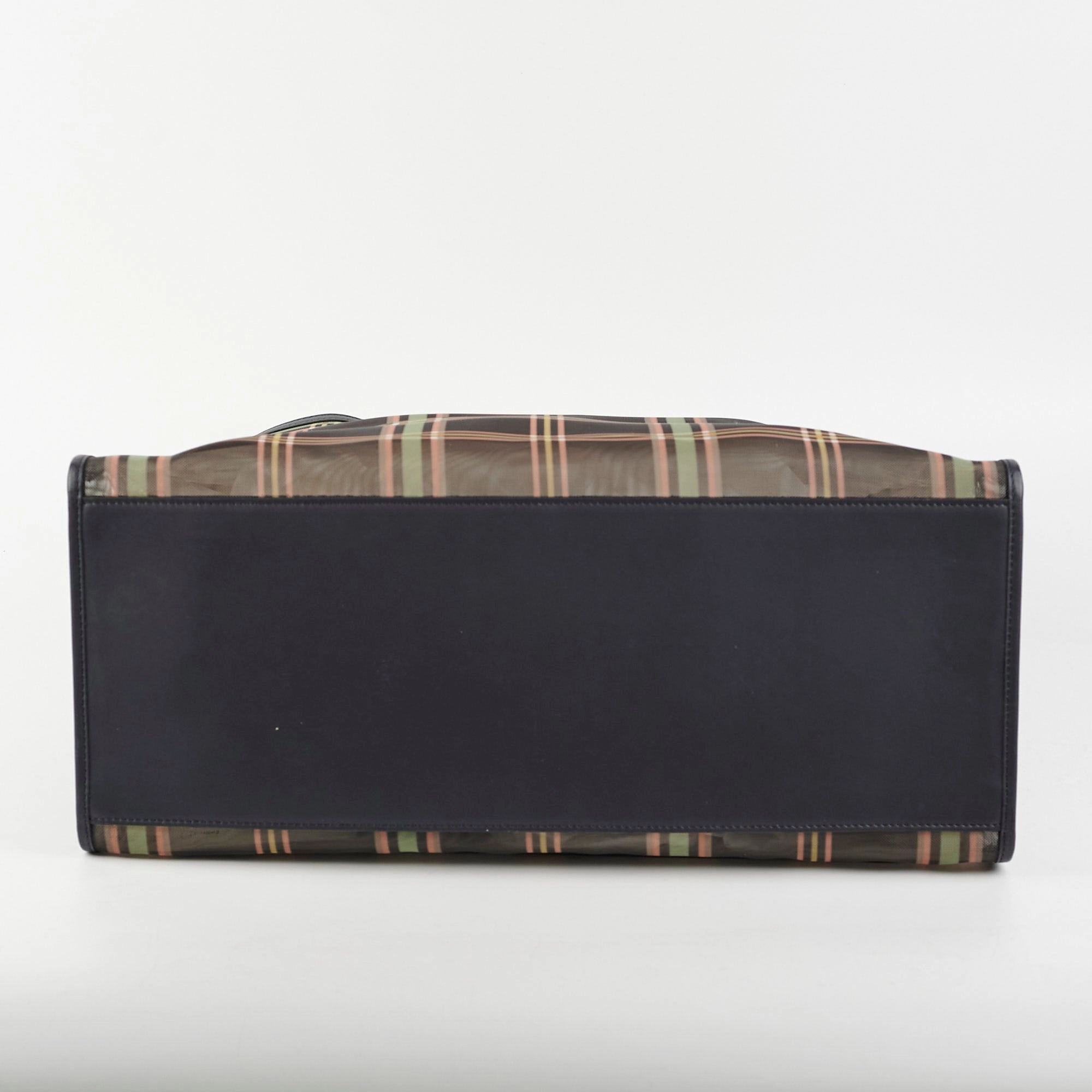 Fendi Large Mesh Plaid Shopper Tote