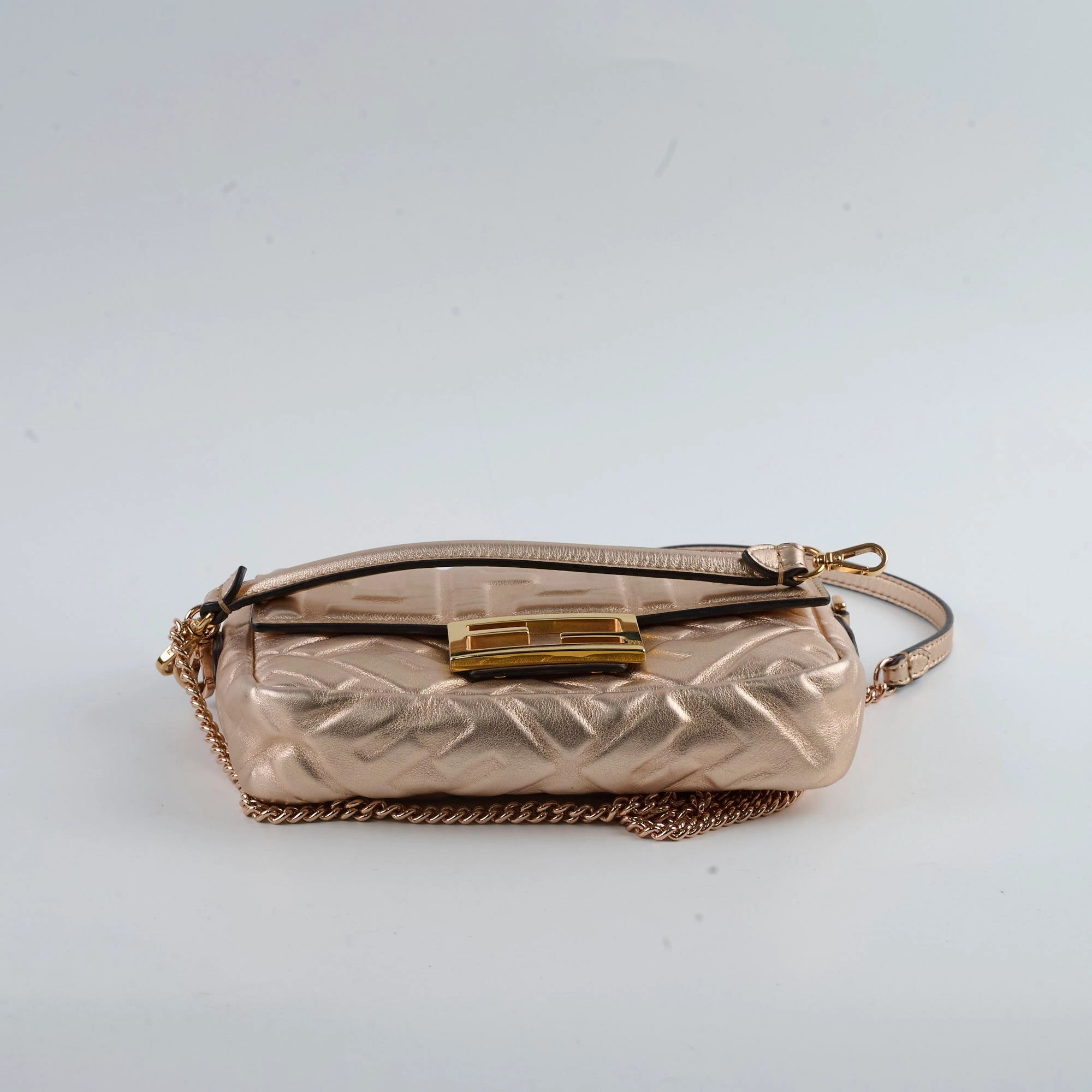 Fendi Mini Baguette Pink Metallic