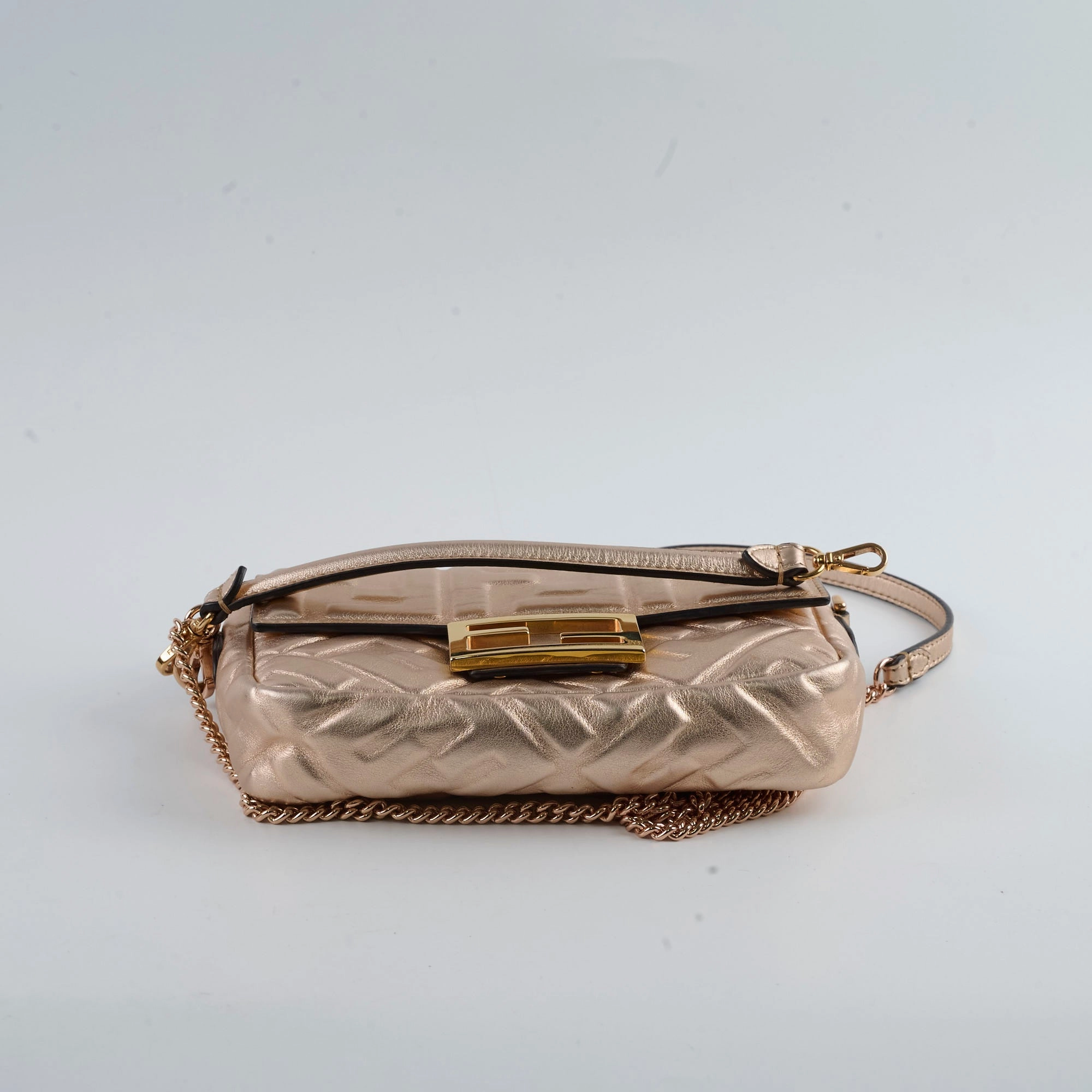 Fendi Mini Baguette Pink Metallic