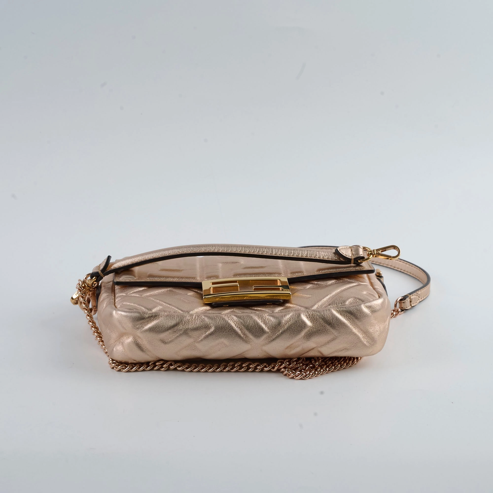 Fendi Mini Baguette Pink Metallic