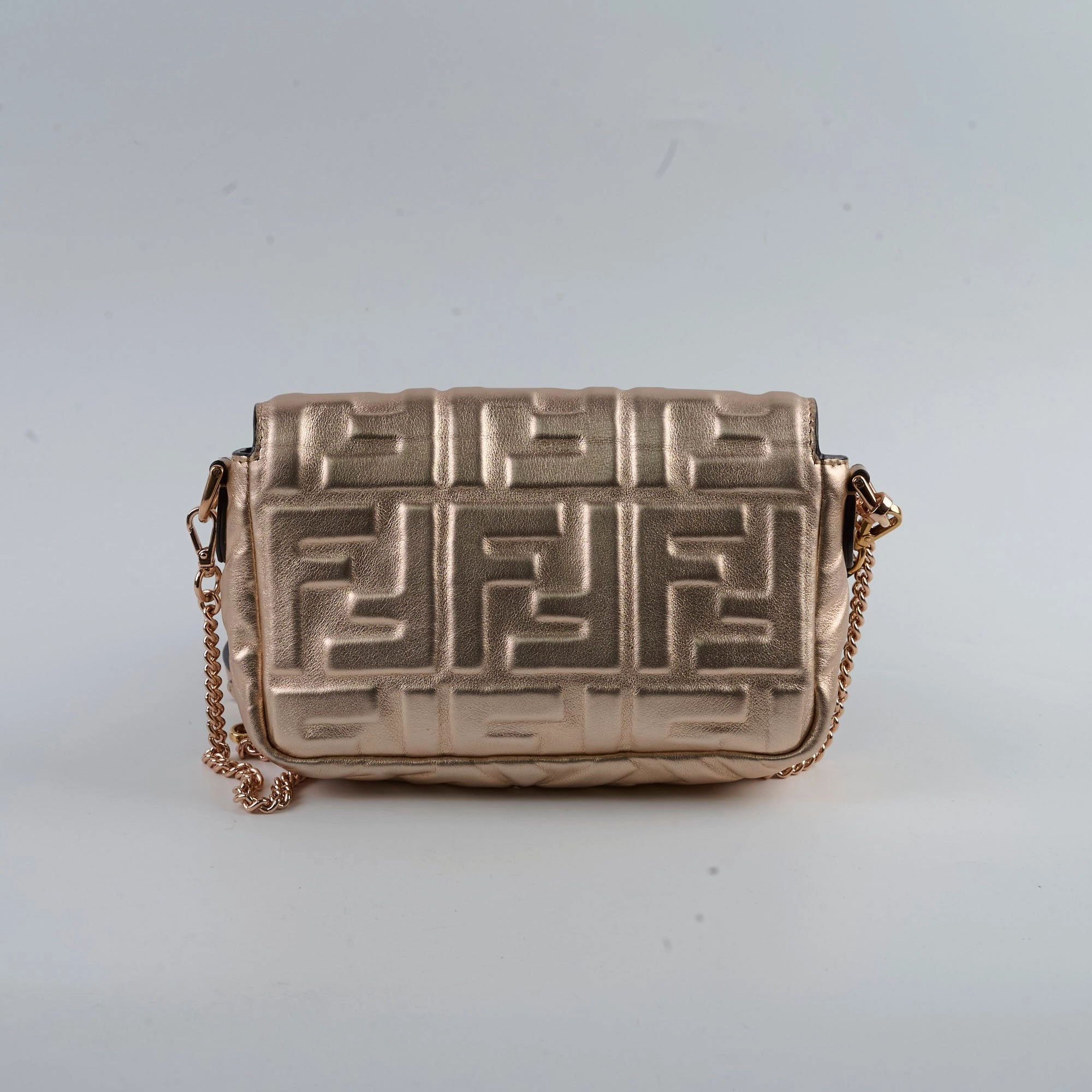 Fendi Mini Baguette Pink Metallic