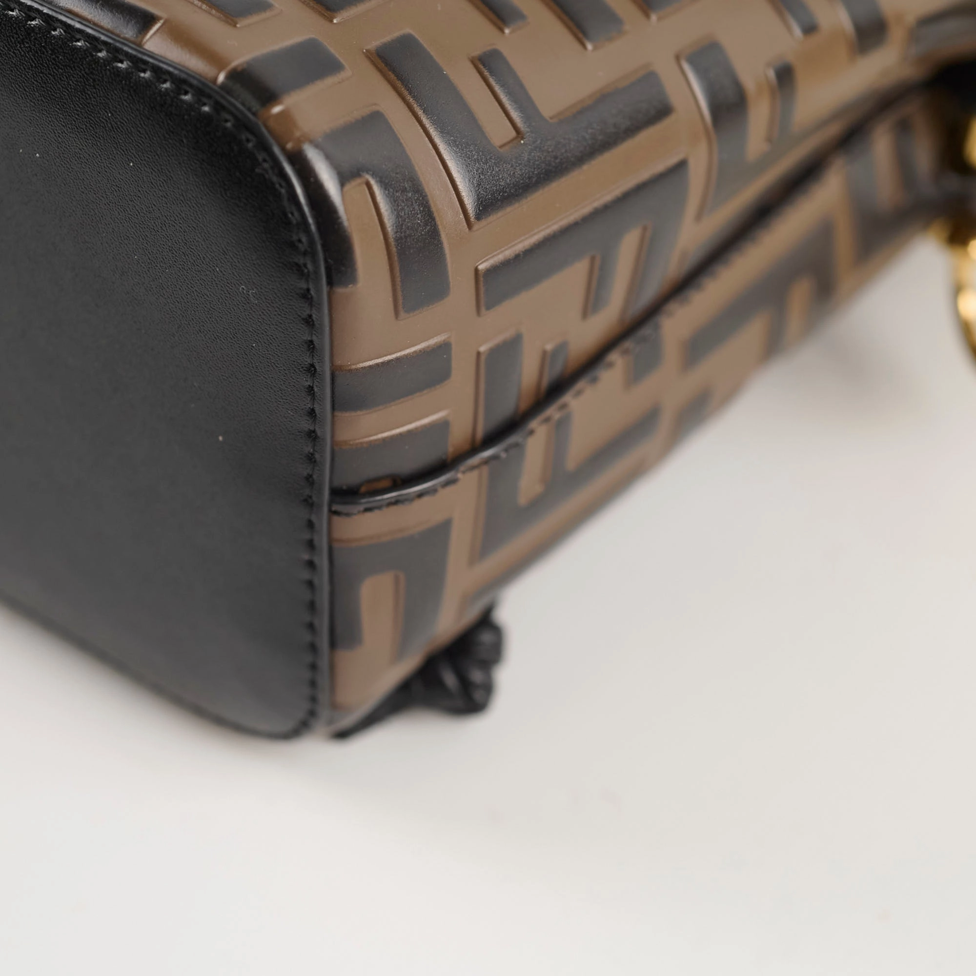 Fendi Mini Mon Tresor Bucket Bag Brown