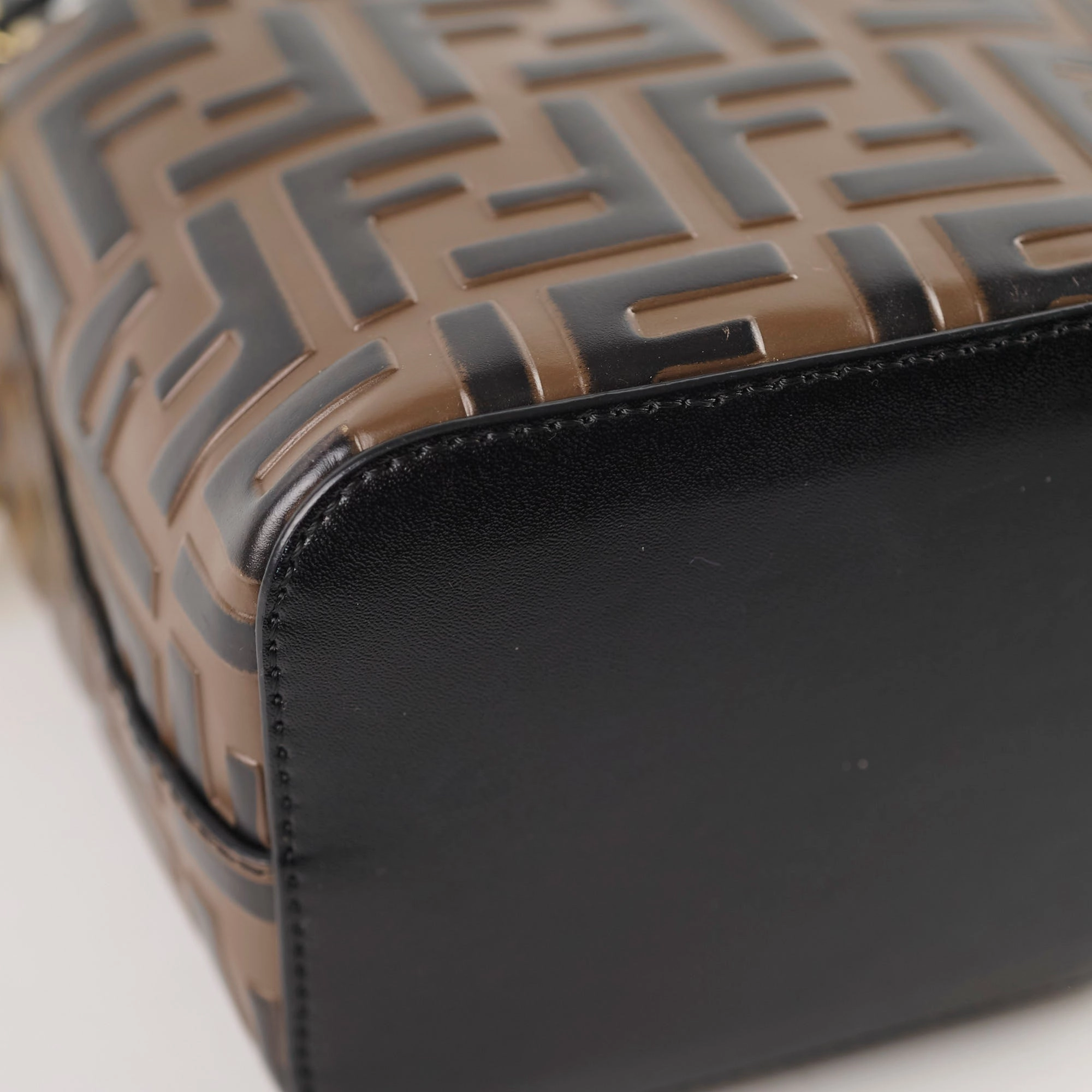 Fendi Mini Mon Tresor Bucket Bag Brown