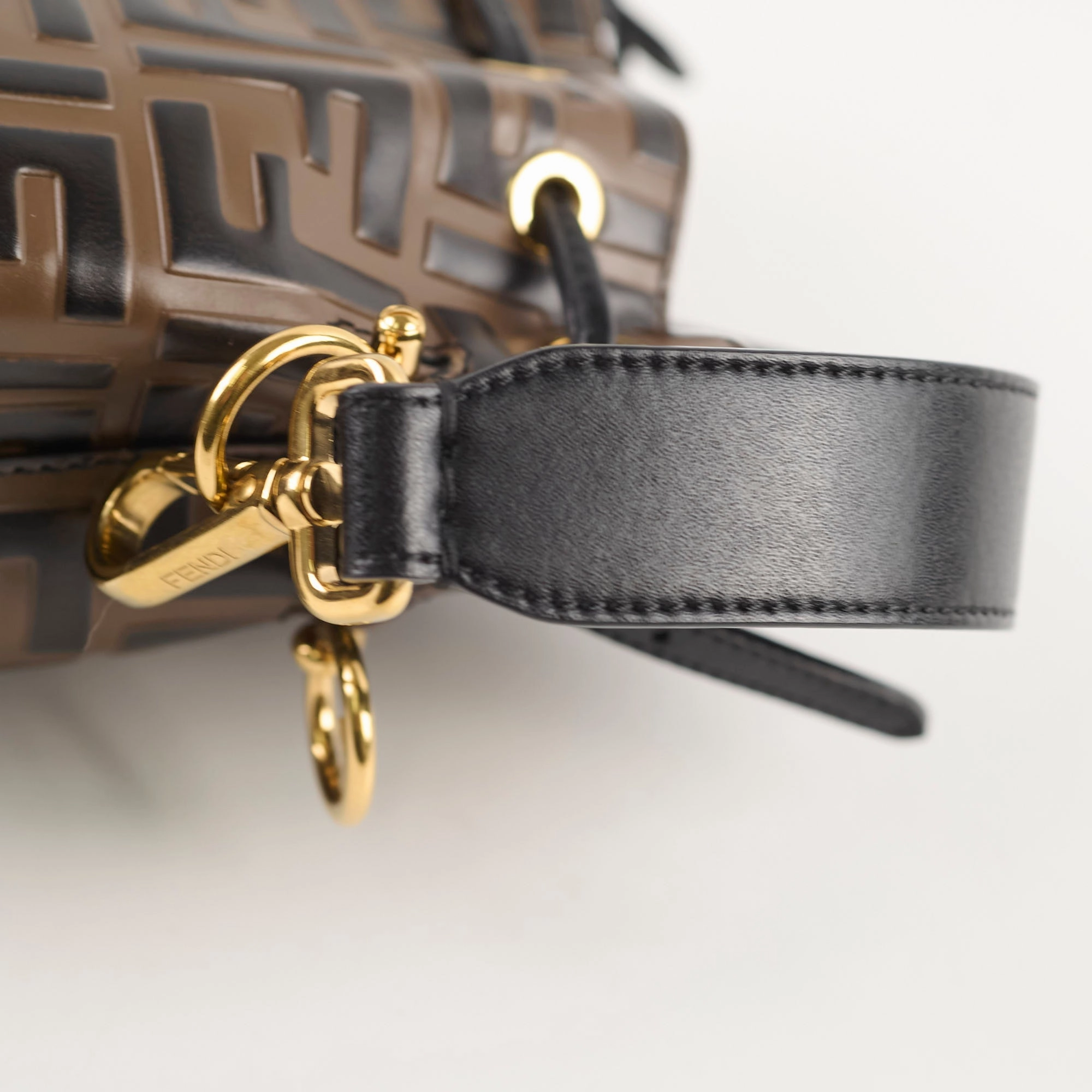 Fendi Mini Mon Tresor Bucket Bag Brown
