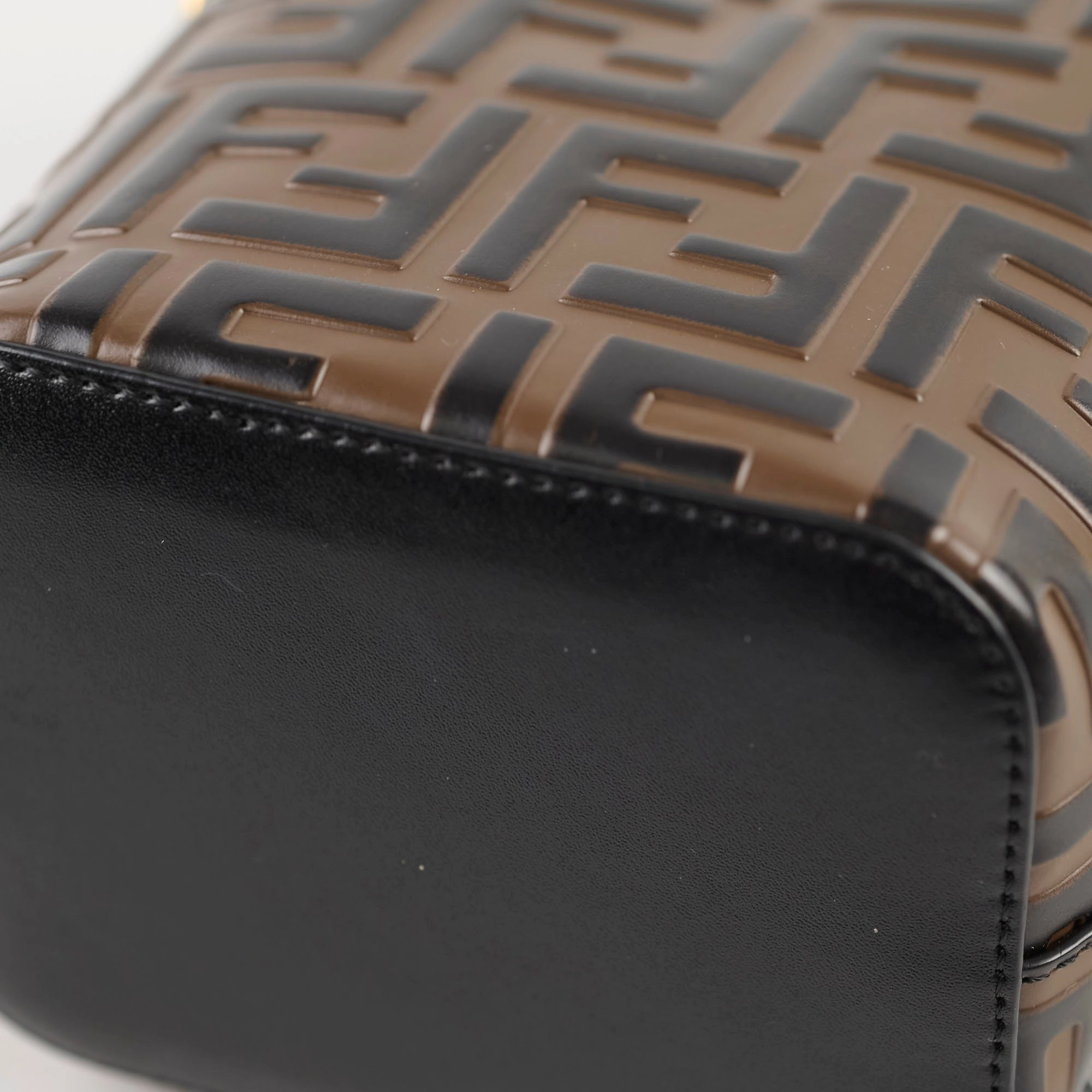 Fendi Mini Mon Tresor Bucket Bag Brown