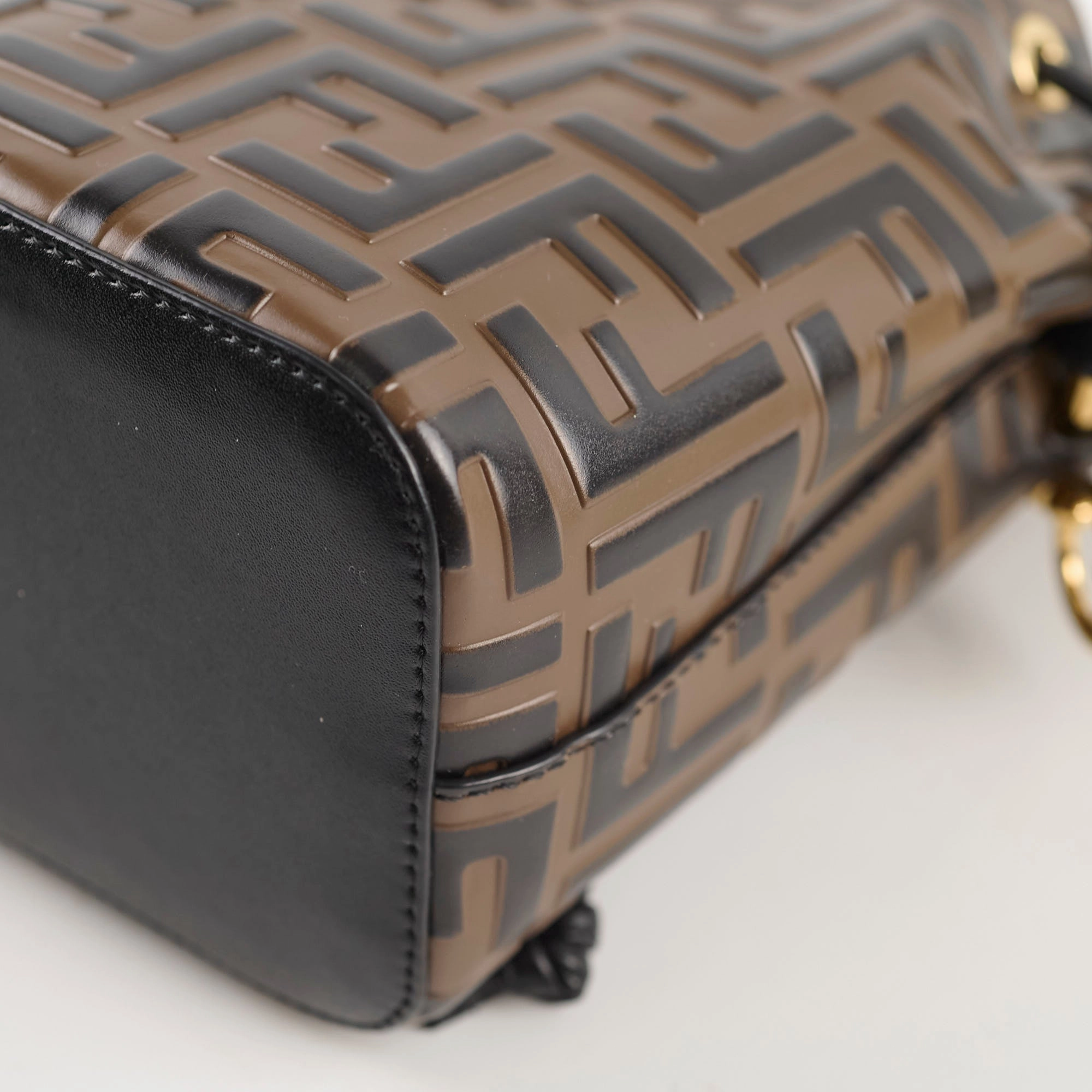 Fendi Mini Mon Tresor Bucket Bag Brown
