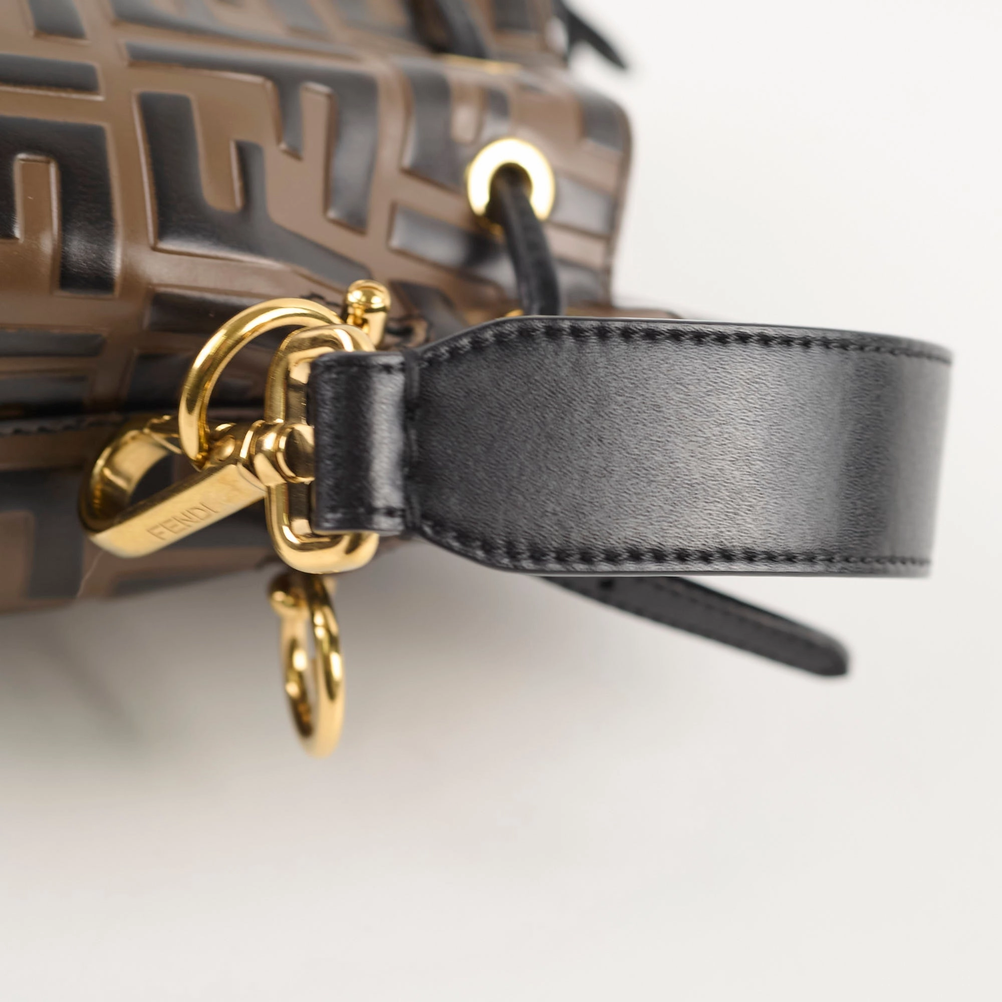 Fendi Mini Mon Tresor Bucket Bag Brown