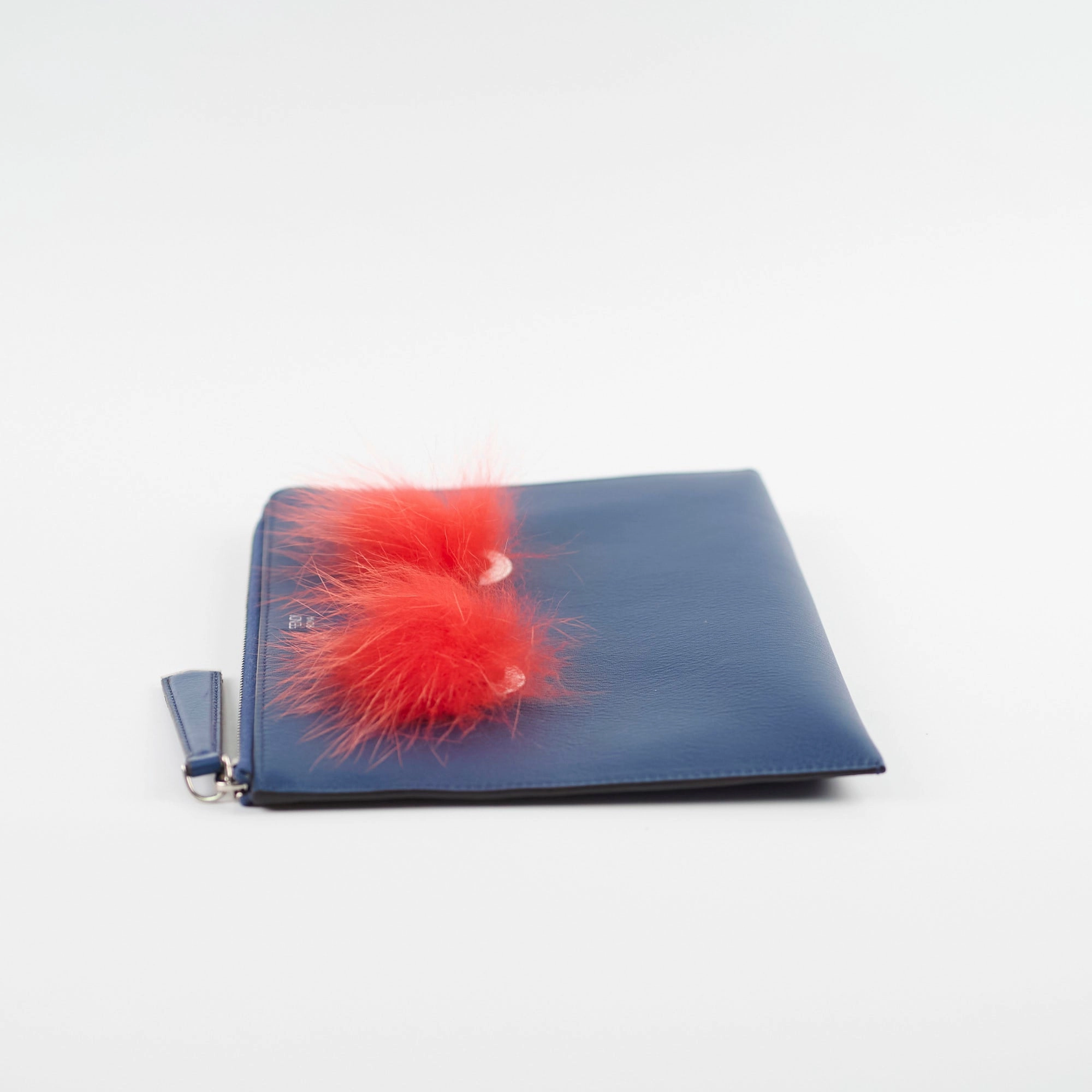 Fendi Monster Clutch Blue/Red