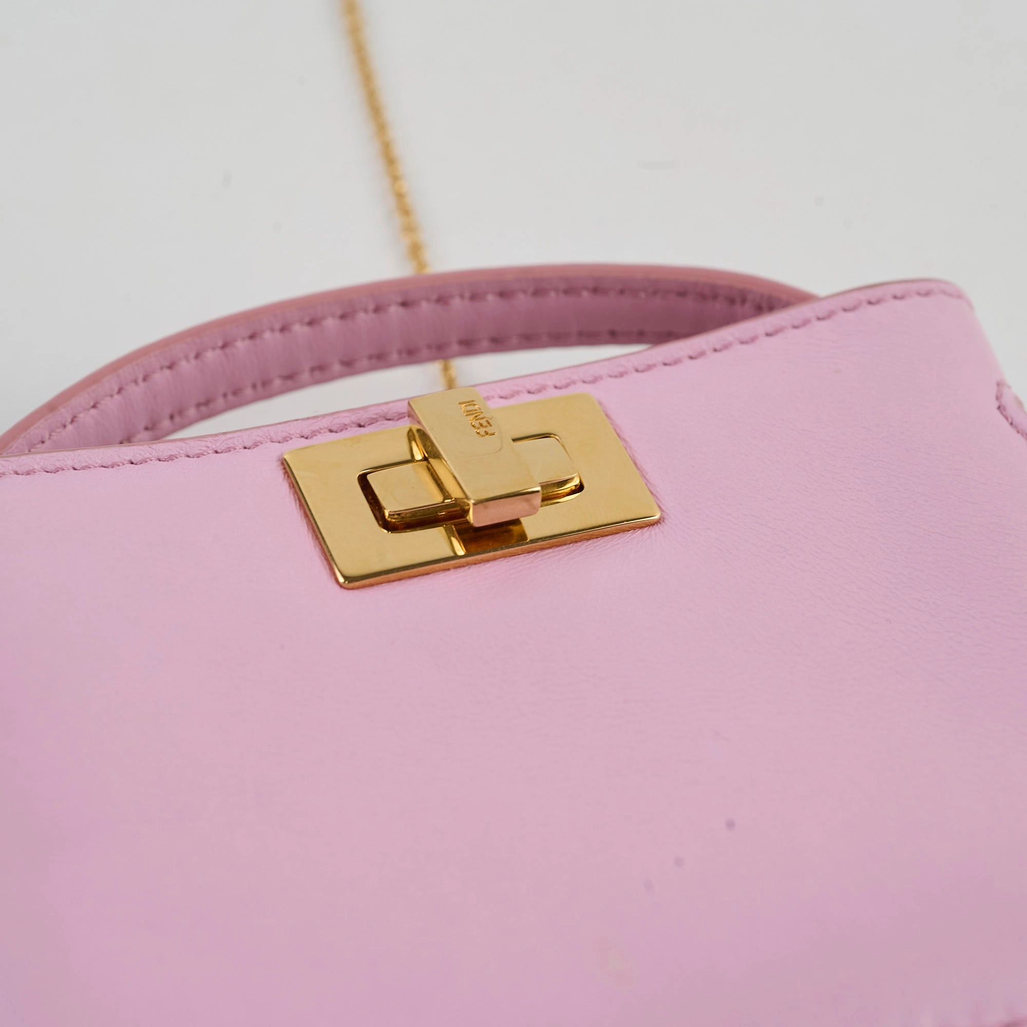 Fendi Nappa Pico Peekaboo Charm Lavanda