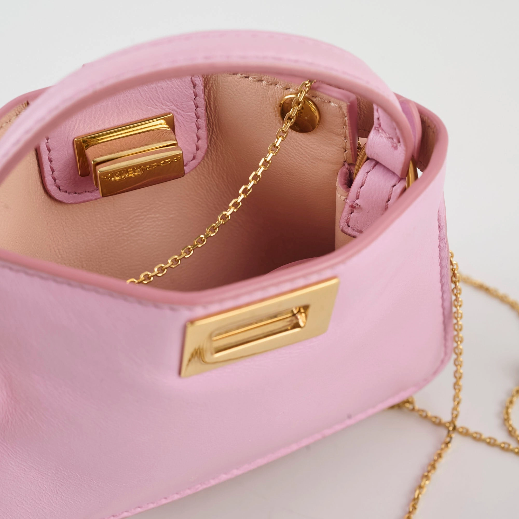 Fendi Nappa Pico Peekaboo Charm Lavanda