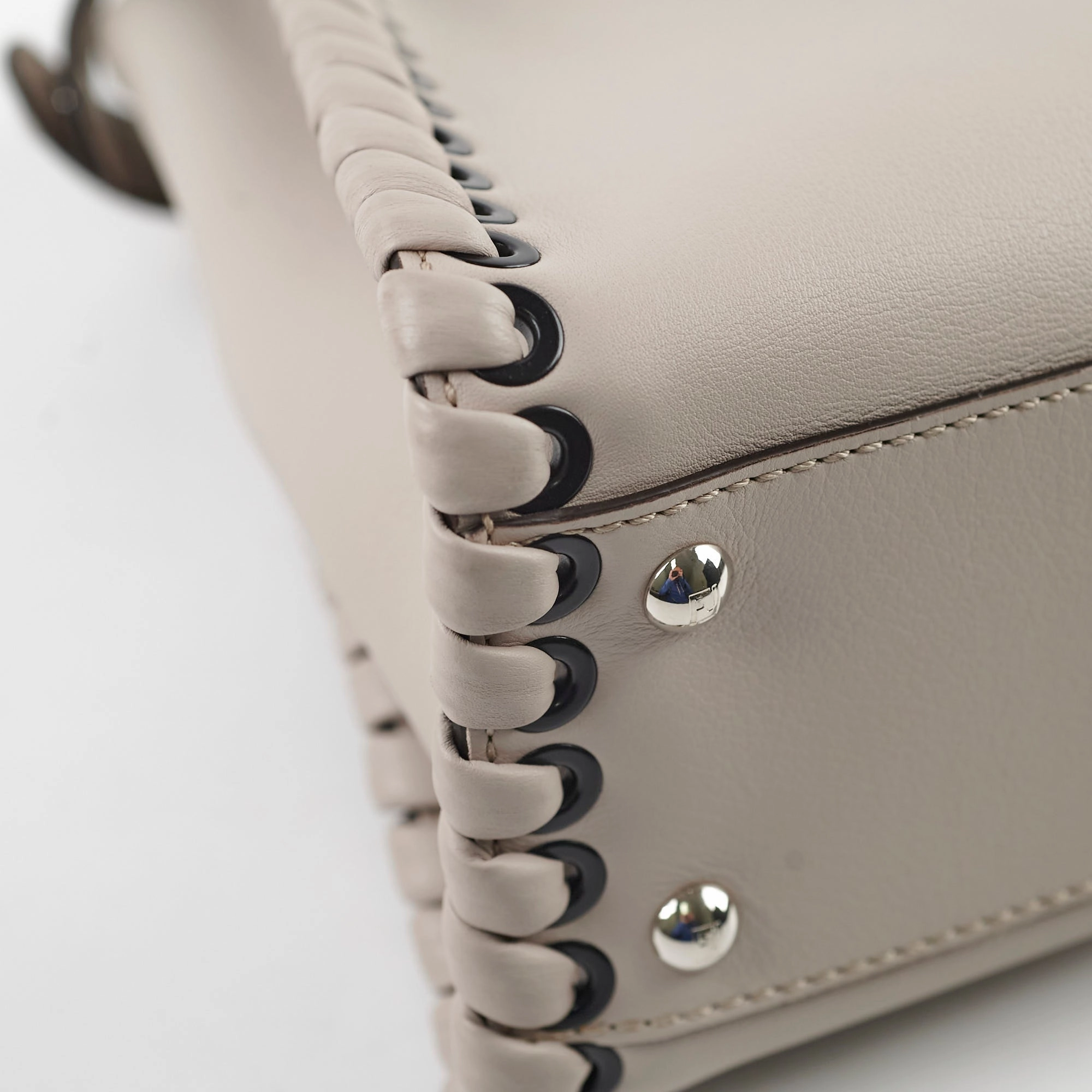 Fendi Peekaboo Calfskin Medium Two-way Grey