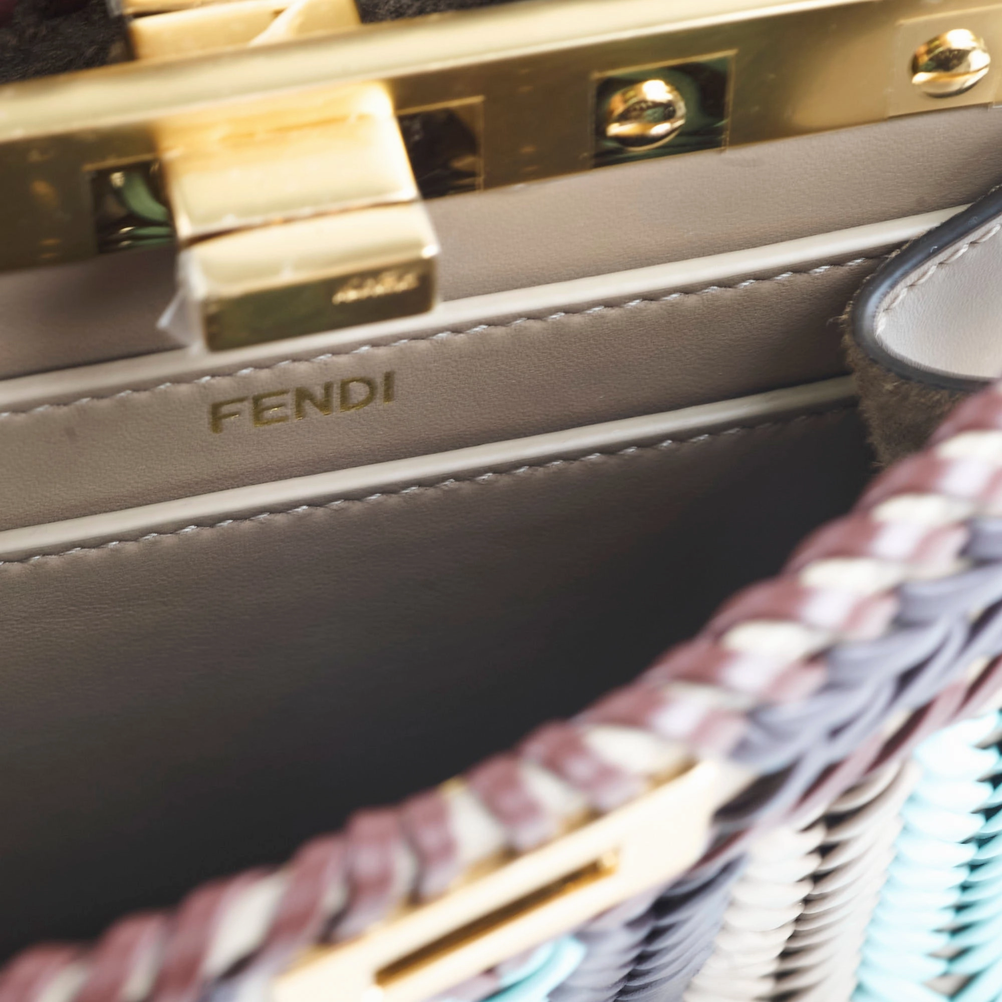Fendi Peekaboo ISeeU Petite Leather Braid