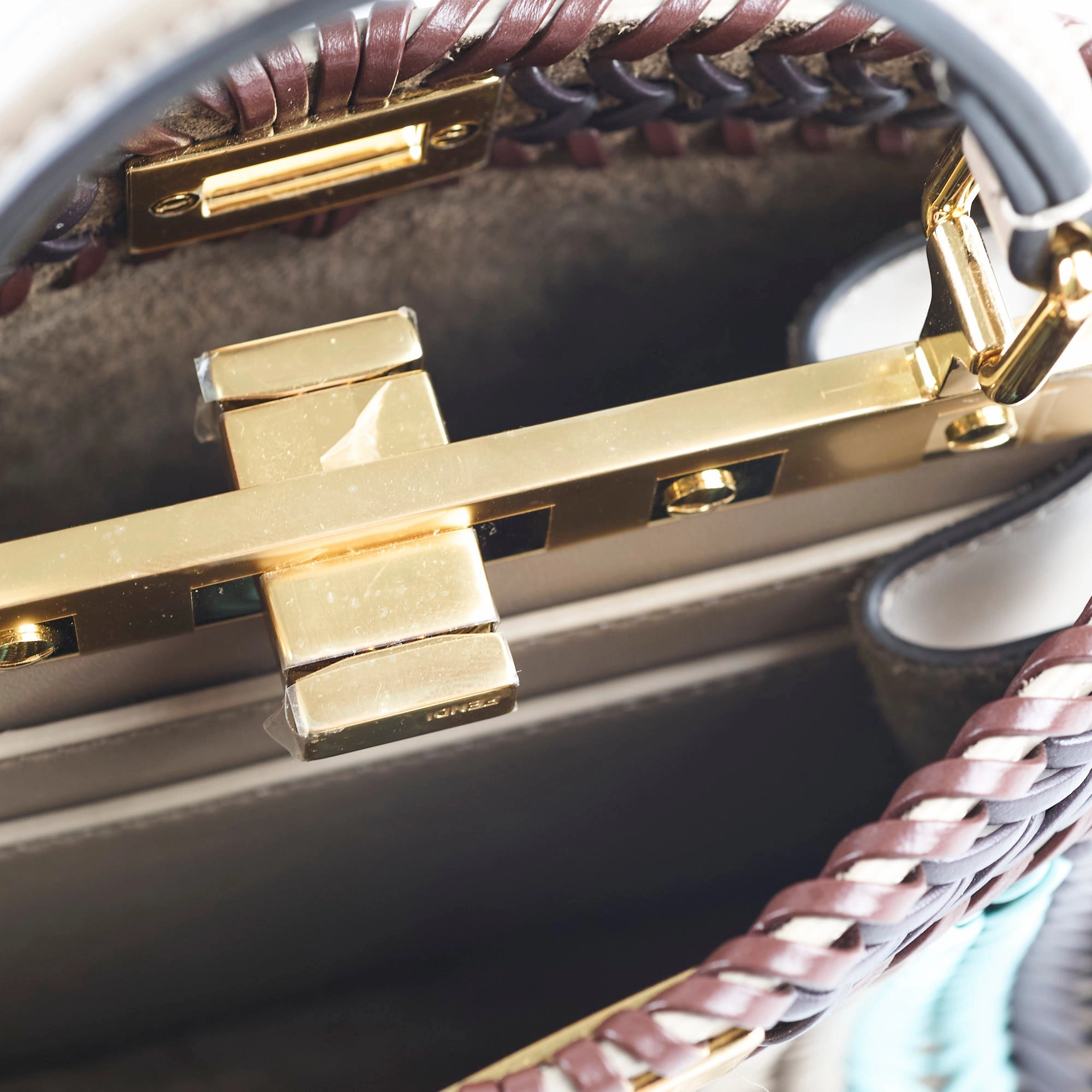 Fendi Peekaboo ISeeU Petite Leather Braid