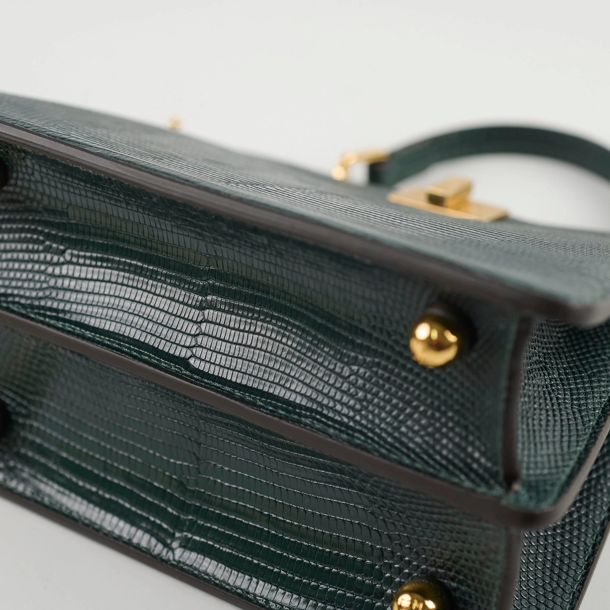 Fendi Petite Peekaboo Lizard Green