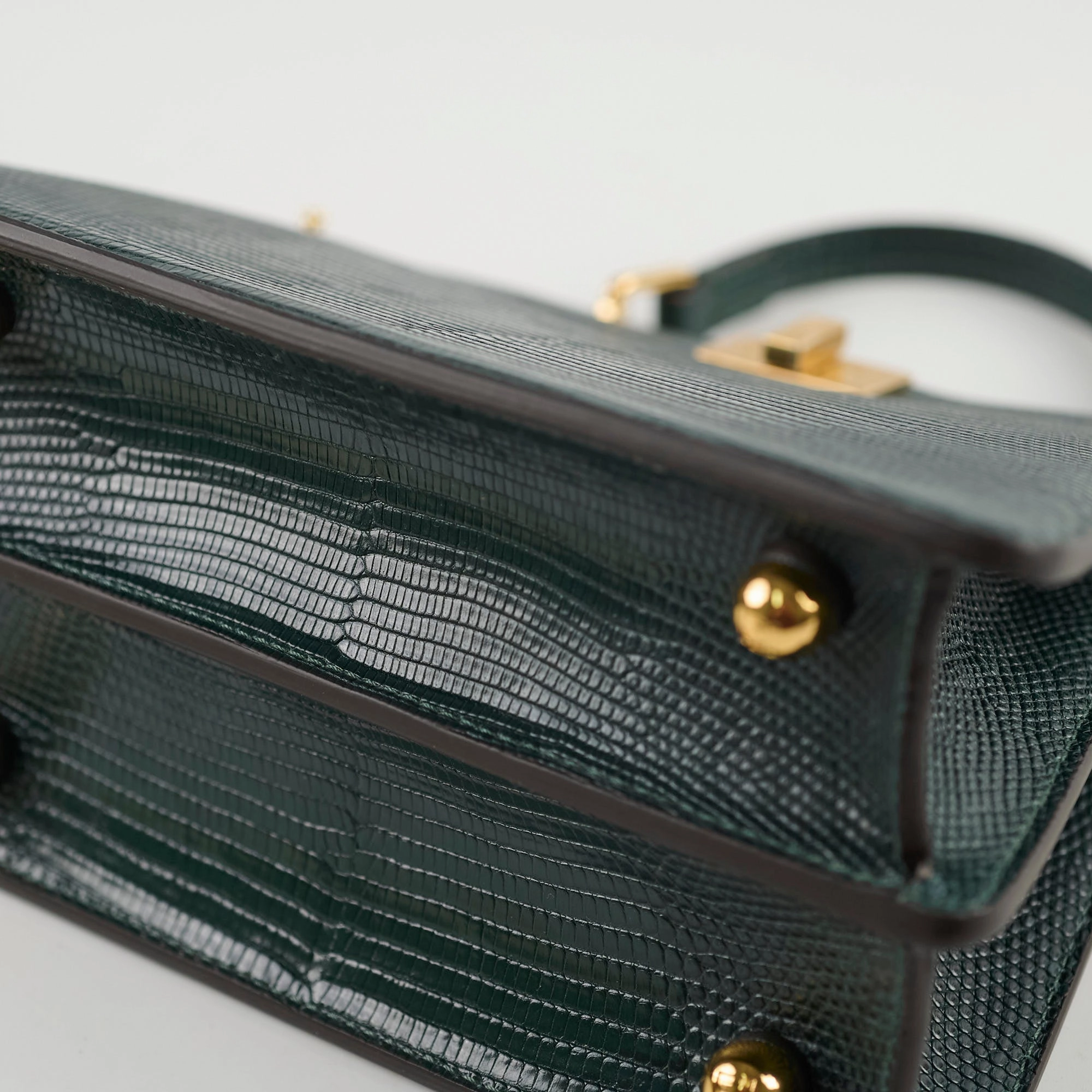 Fendi Petite Peekaboo Lizard Green