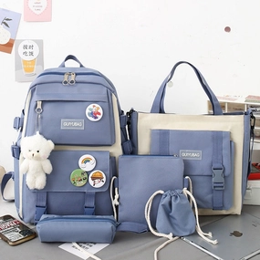 Five-piece student bag