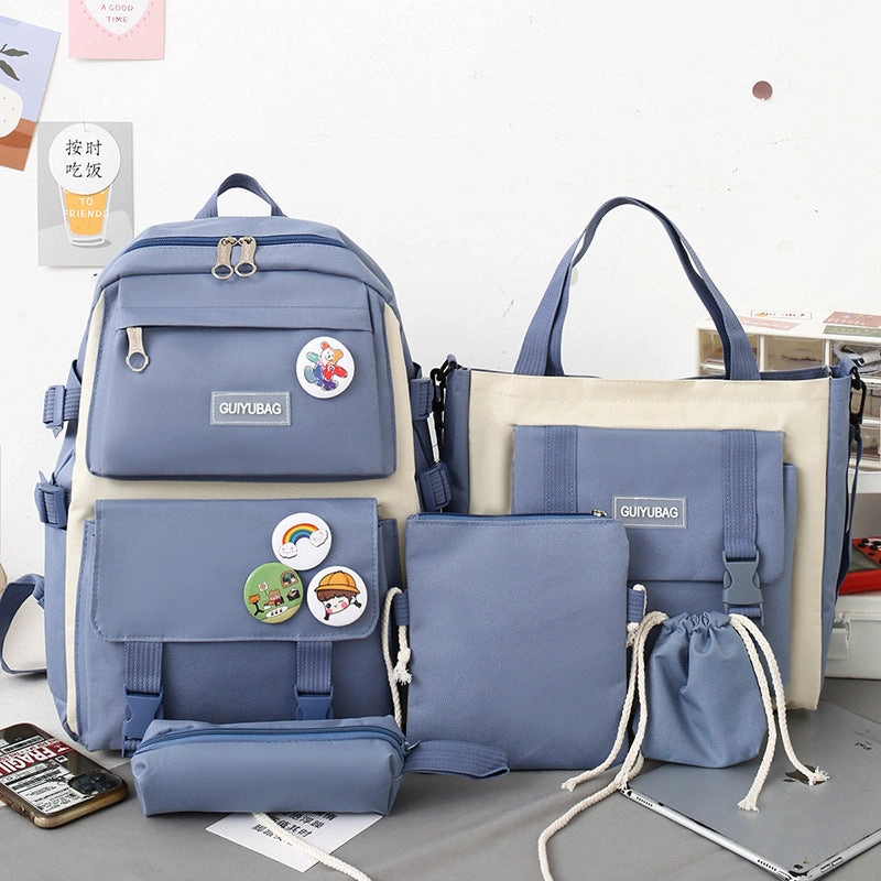 Five-piece student bag