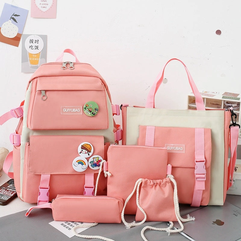 Five-piece student bag