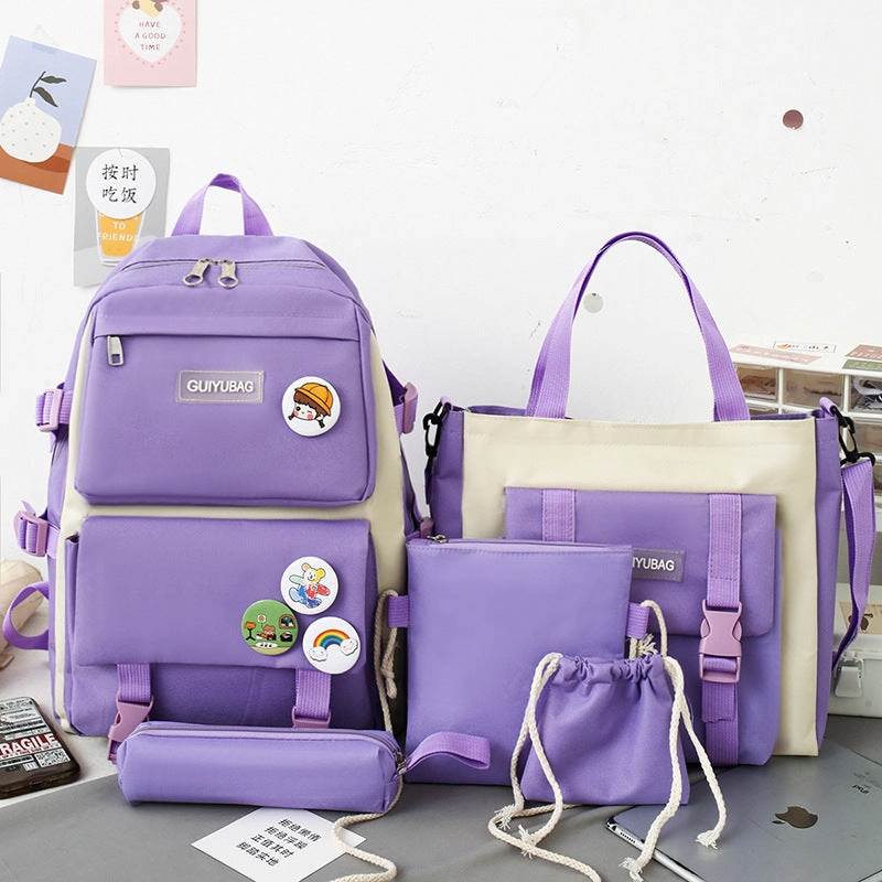 Five-piece student bag