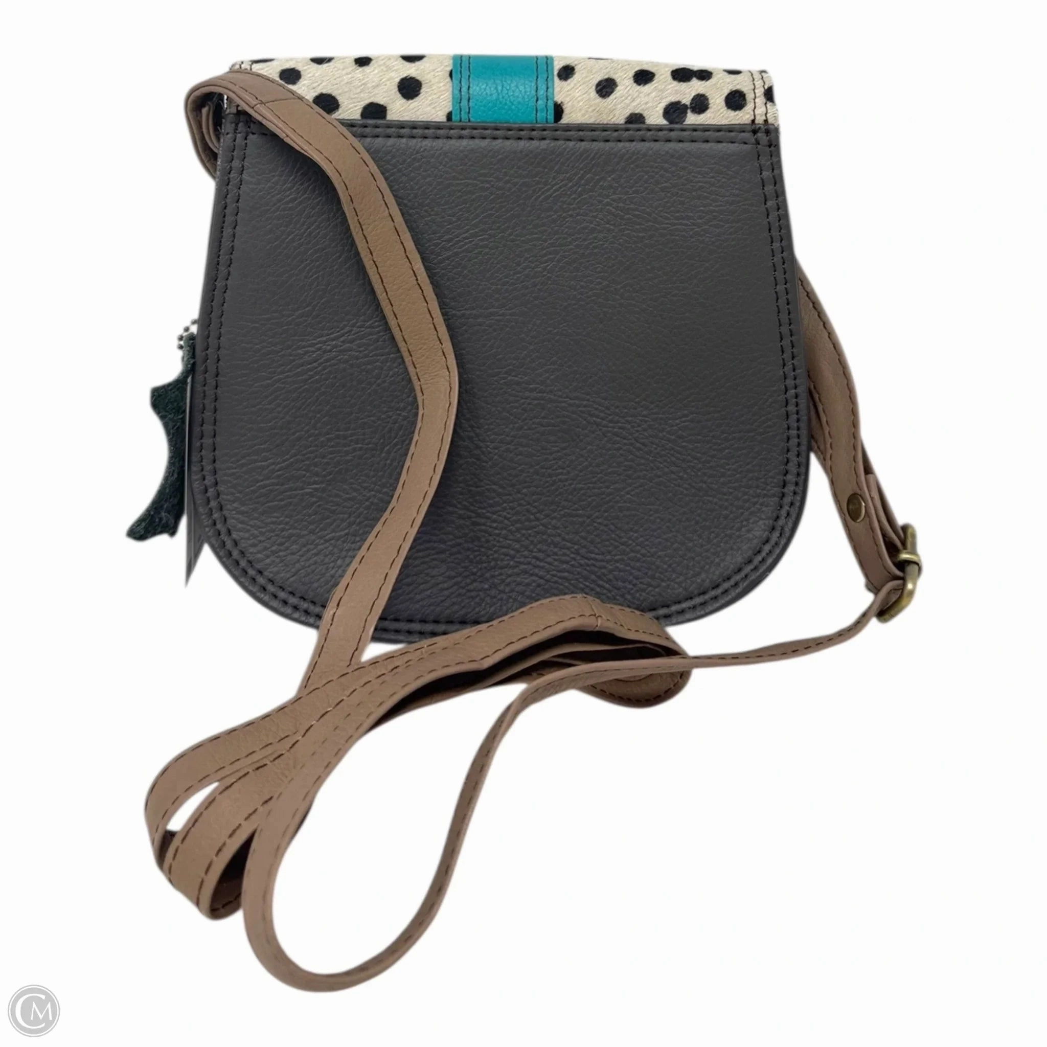 Flap Crossbody Handbag Leather By Soruka, Size: Small