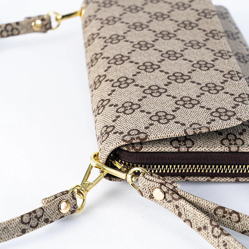 Four-leaf flower multi-card mobile phone bag wallet