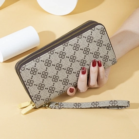 Four-leaf flower printing mobile phone bag wallet