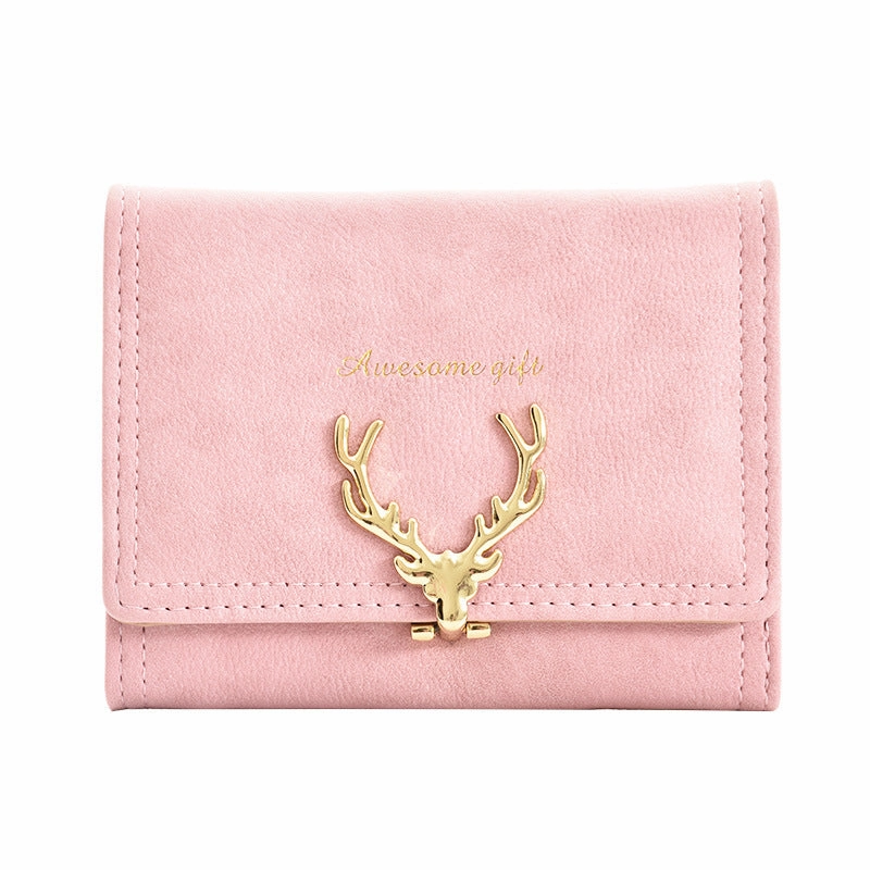 Frosted cartoon cute deer wallet