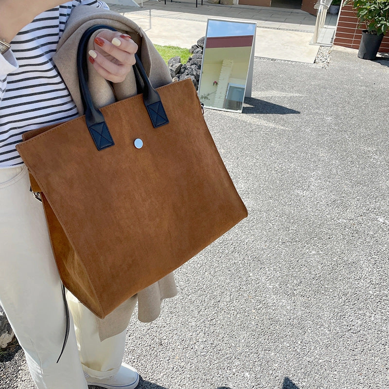 Frosted Large Capacity Single Shoulder Tote Bag