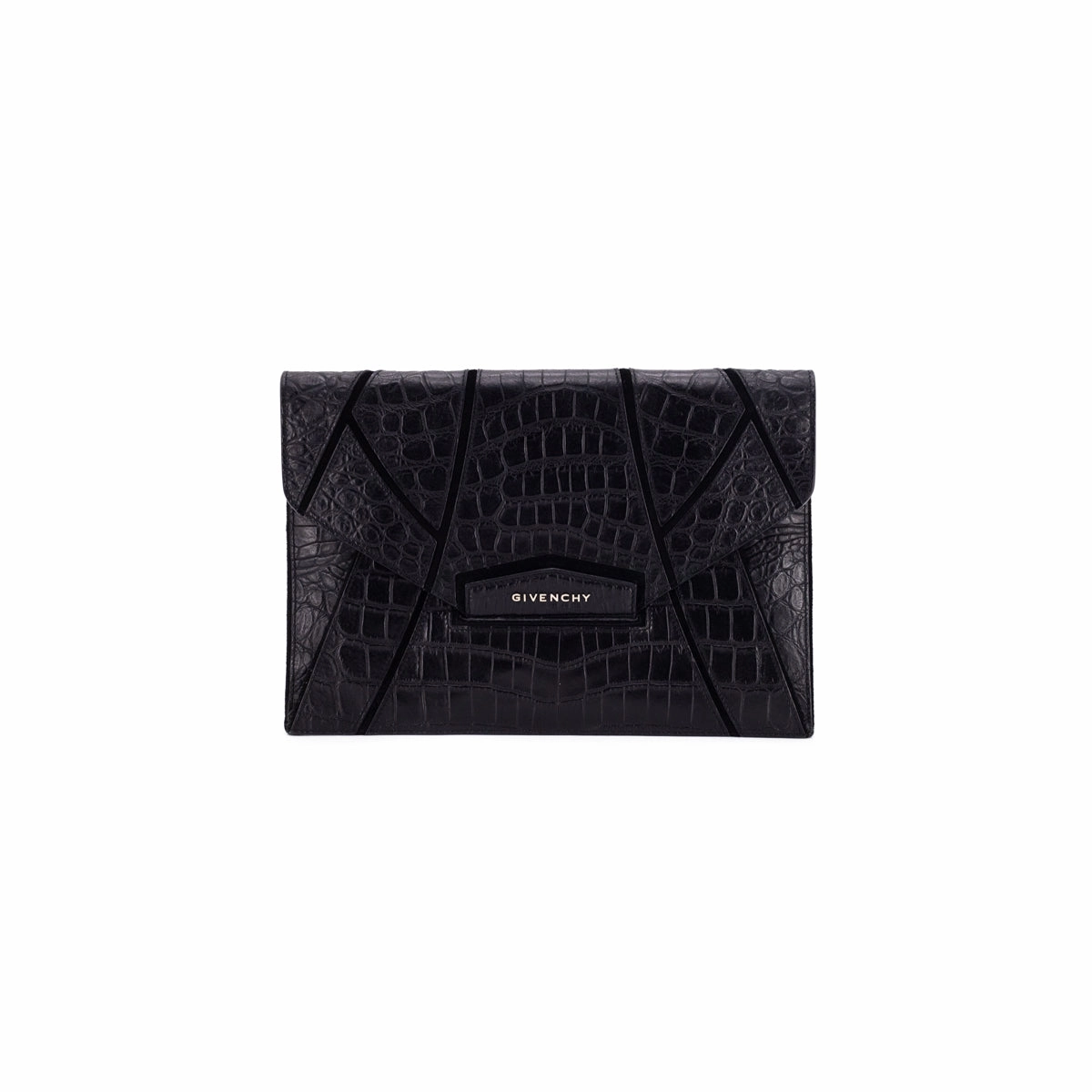 Givenchy Clutch Croc Embossed Black