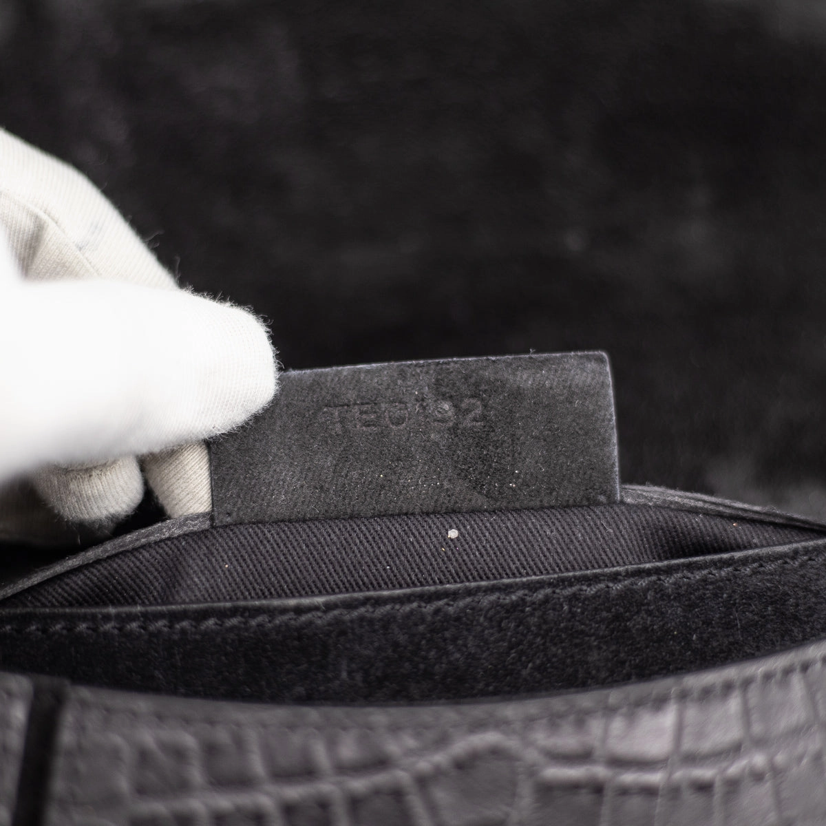 Givenchy Clutch Croc Embossed Black