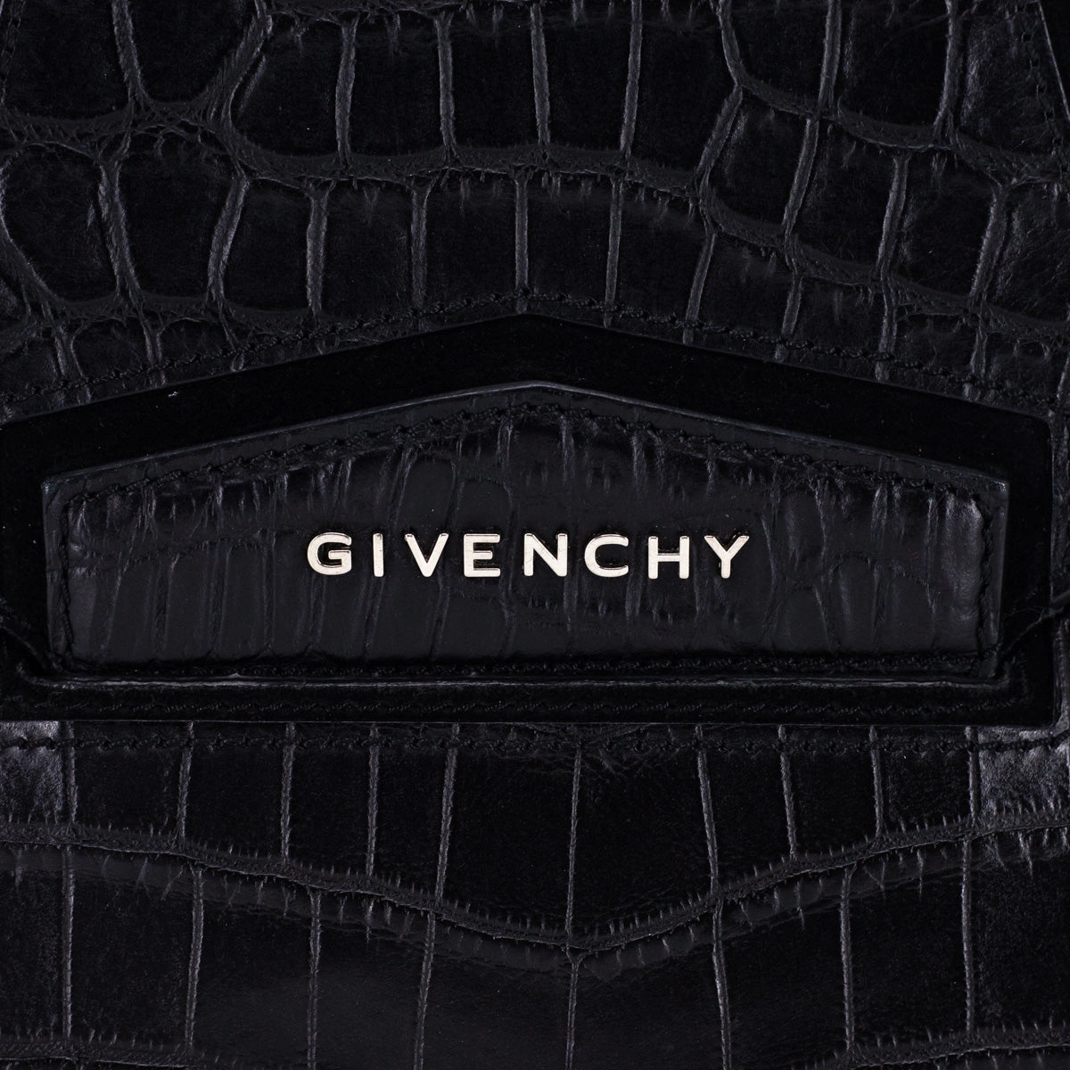Givenchy Clutch Croc Embossed Black