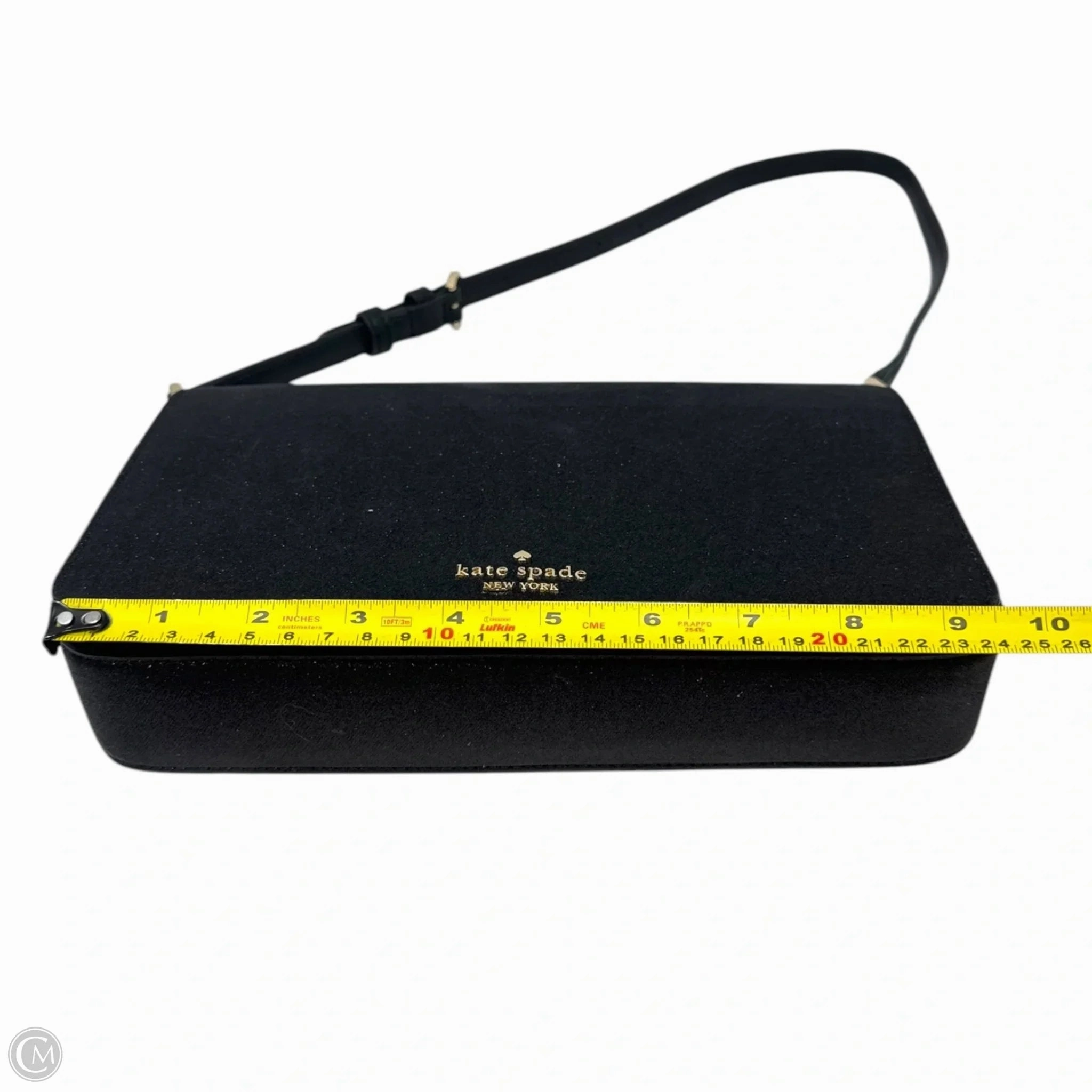 Glitter Flap Shoulder Handbag Designer By Kate Spade, Size: Medium
