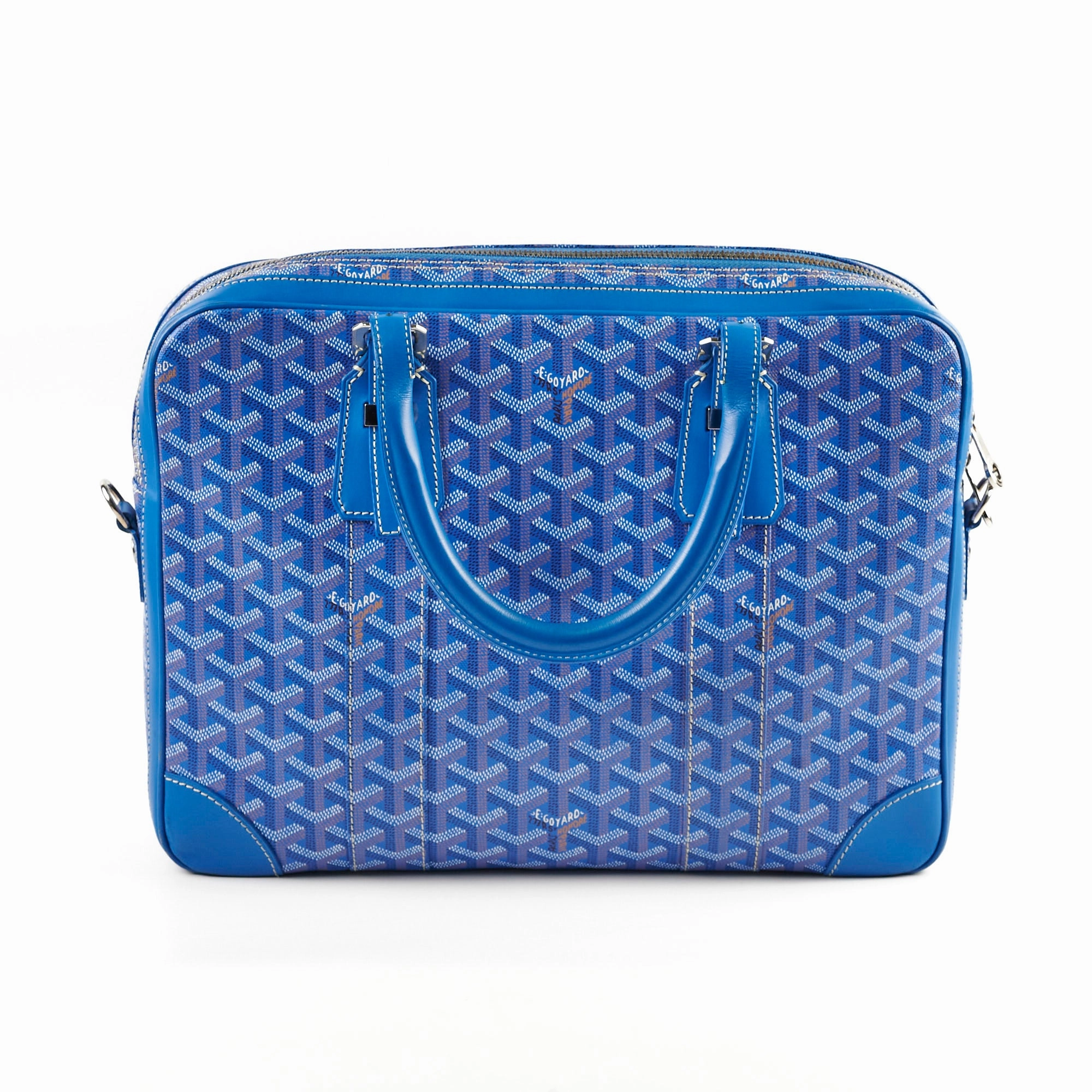 Goyard Ambassade MM Briefcase Blue